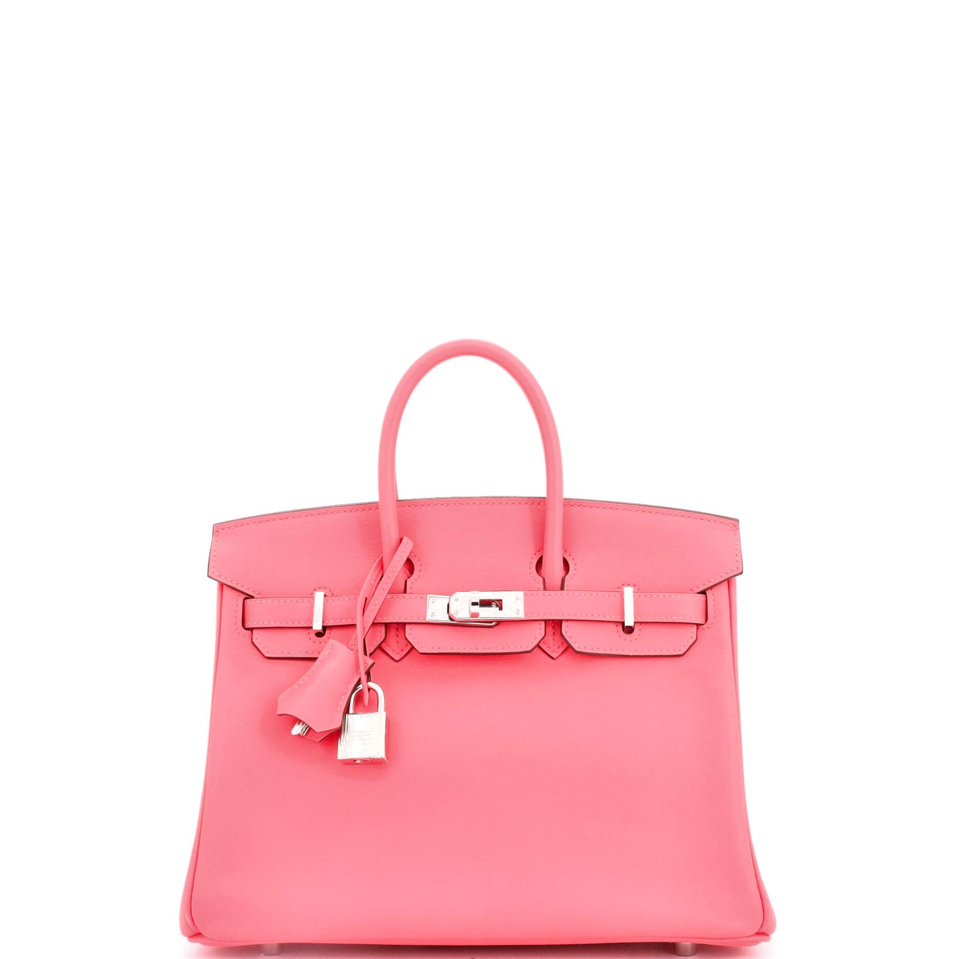 Hermes Birkin Handbag Rose Azalée Swift with Palladium Hardware 25
