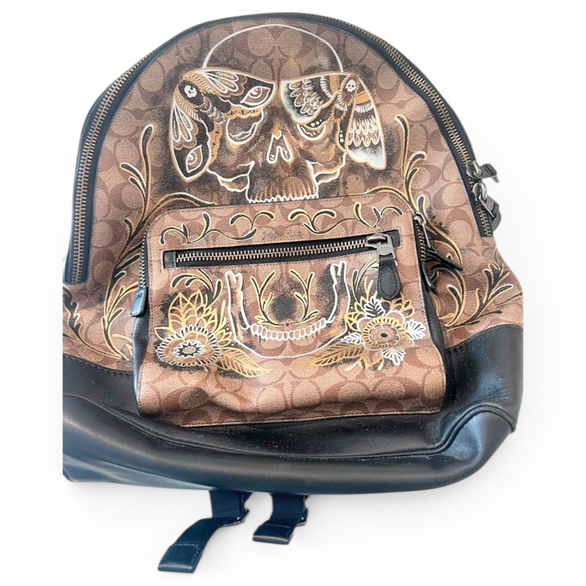 Campus leather backpack