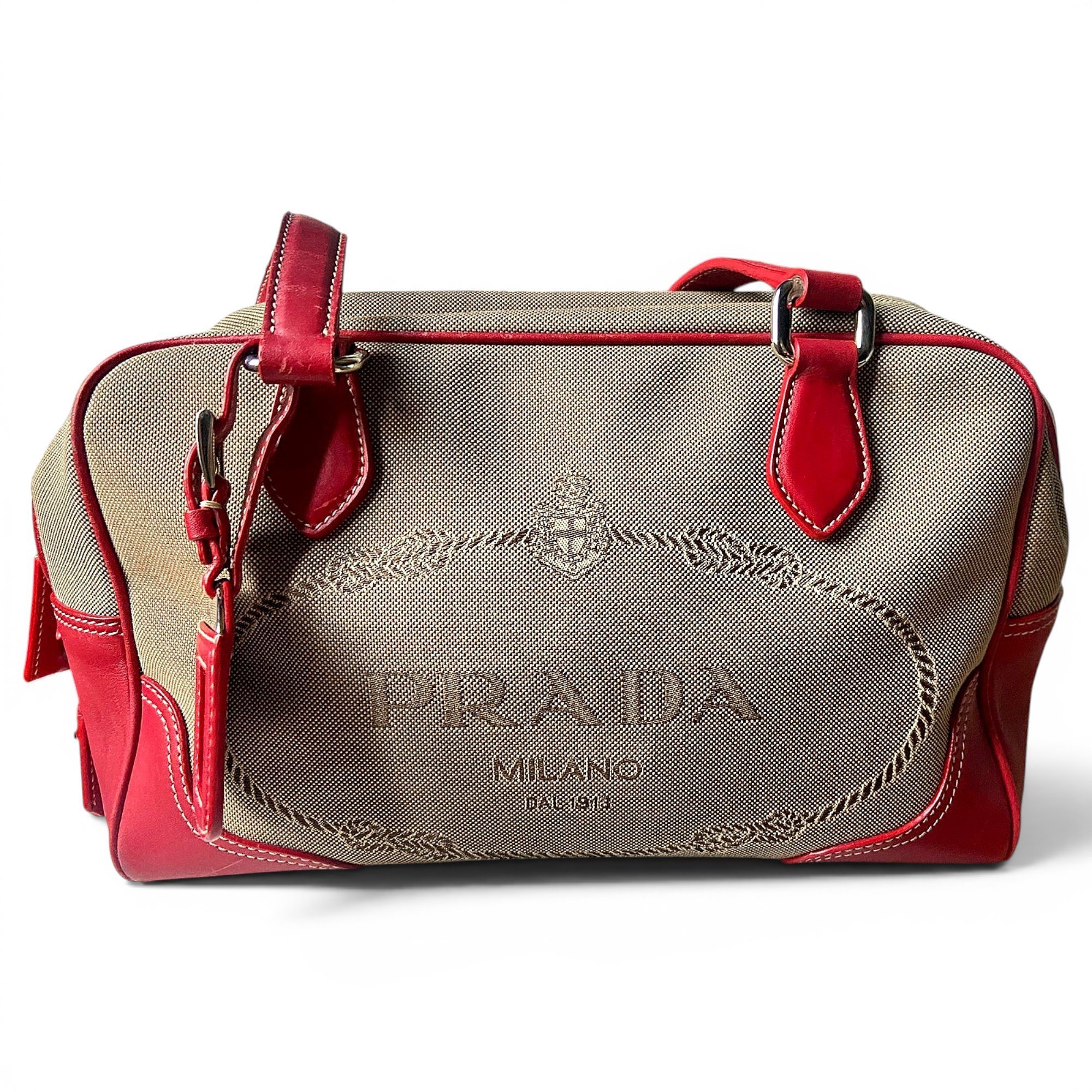 Bowling leather handbag