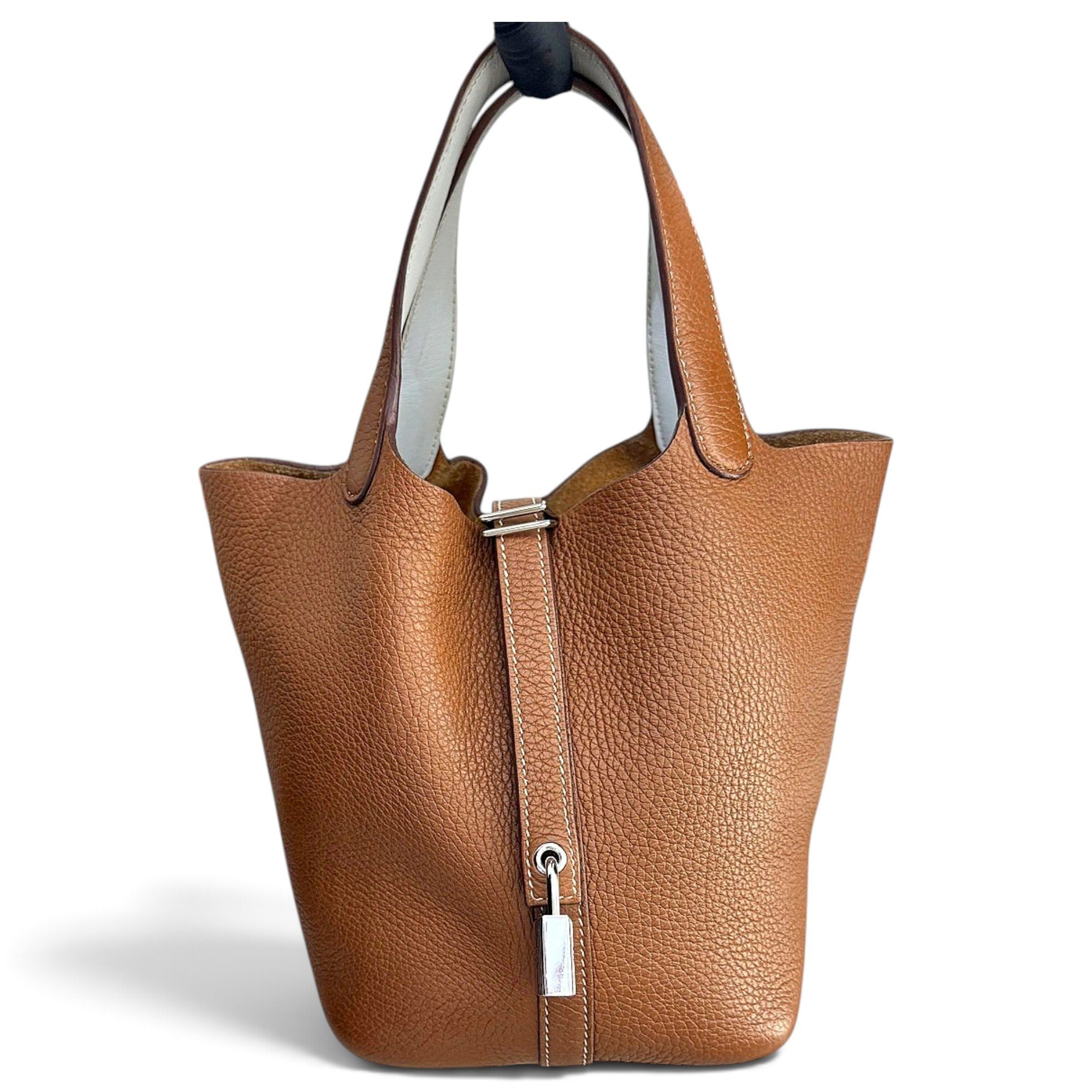 Picotin leather handbag