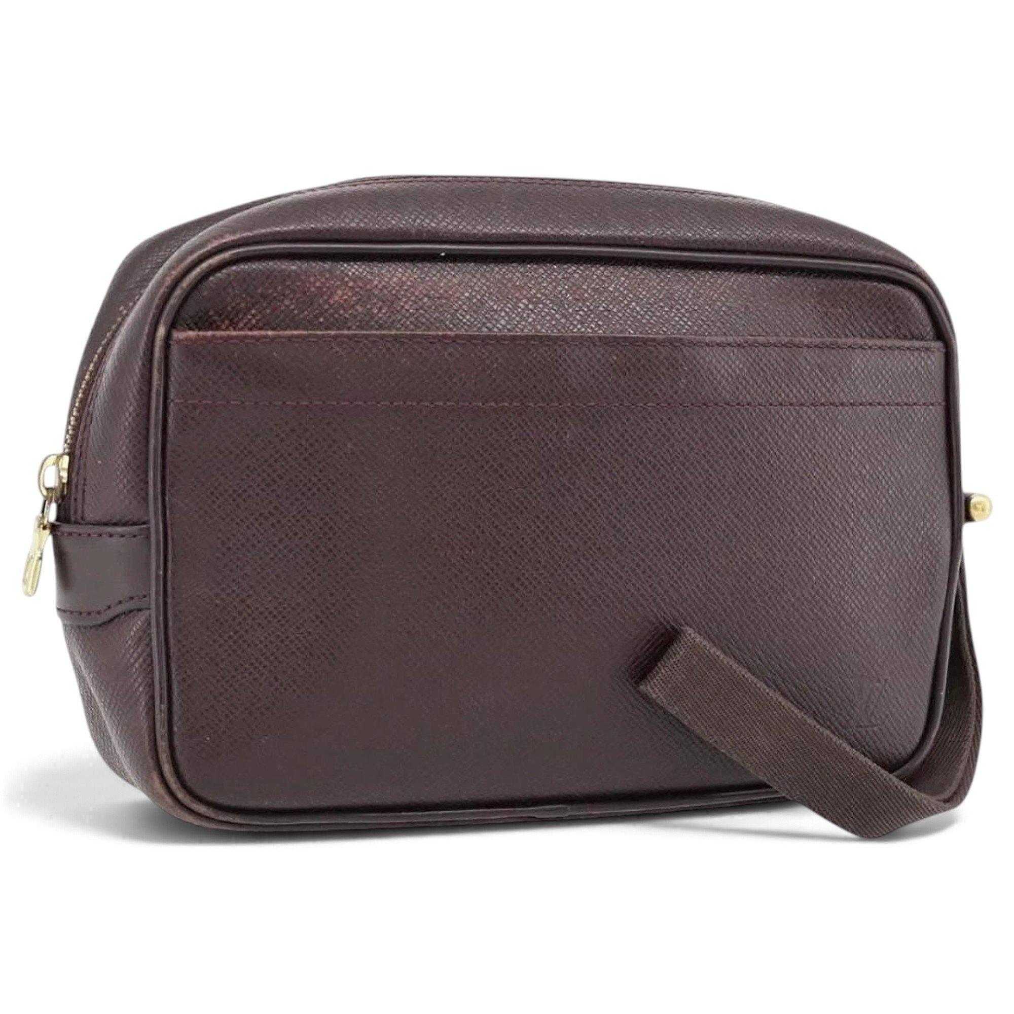 Leather clutch bag