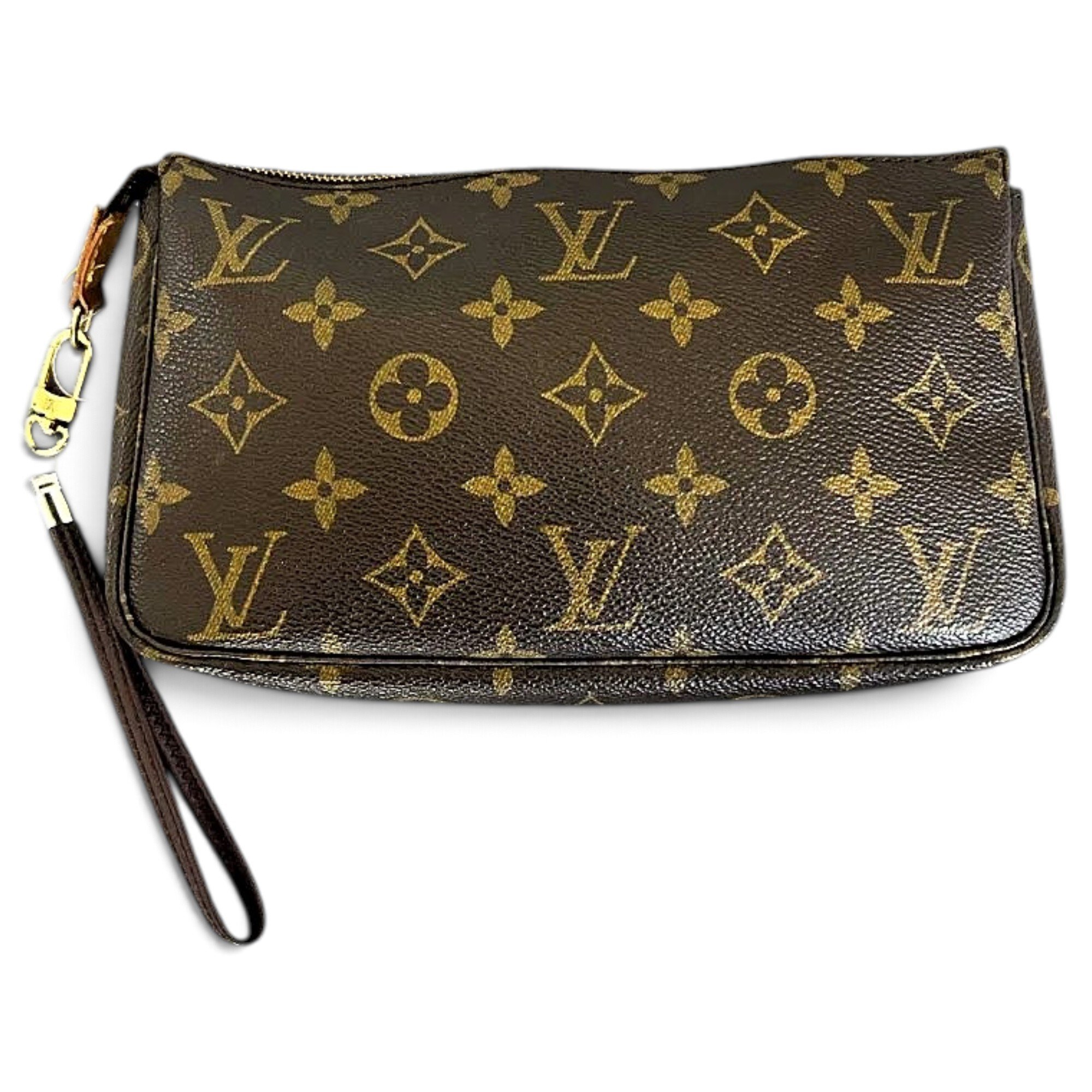 Leather clutch bag