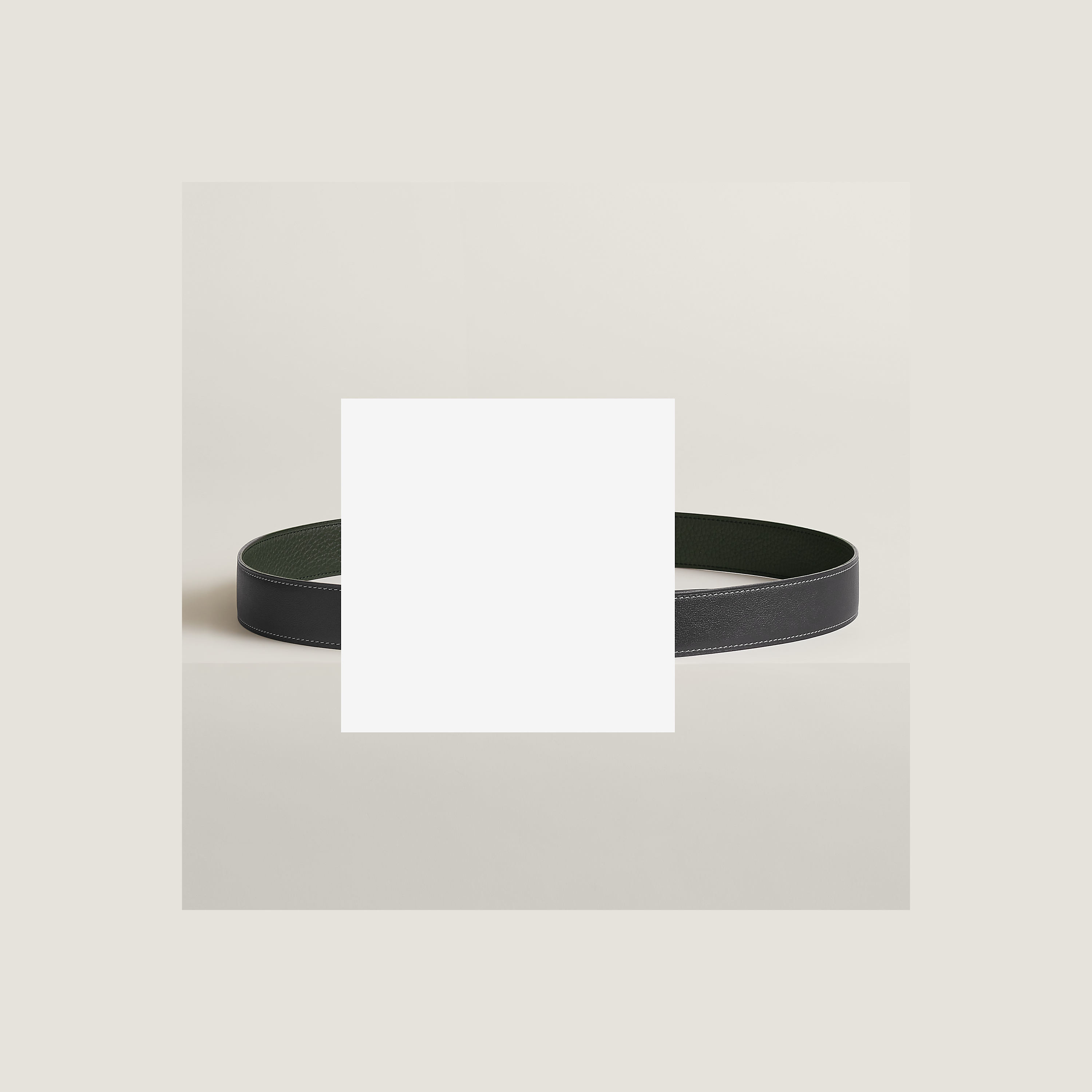 H belt buckle & Reversible leather strap 32 mm