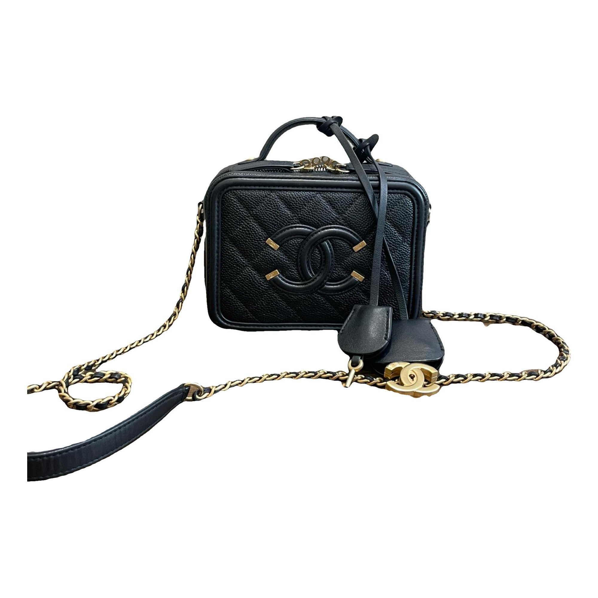 Vanity leather handbag
