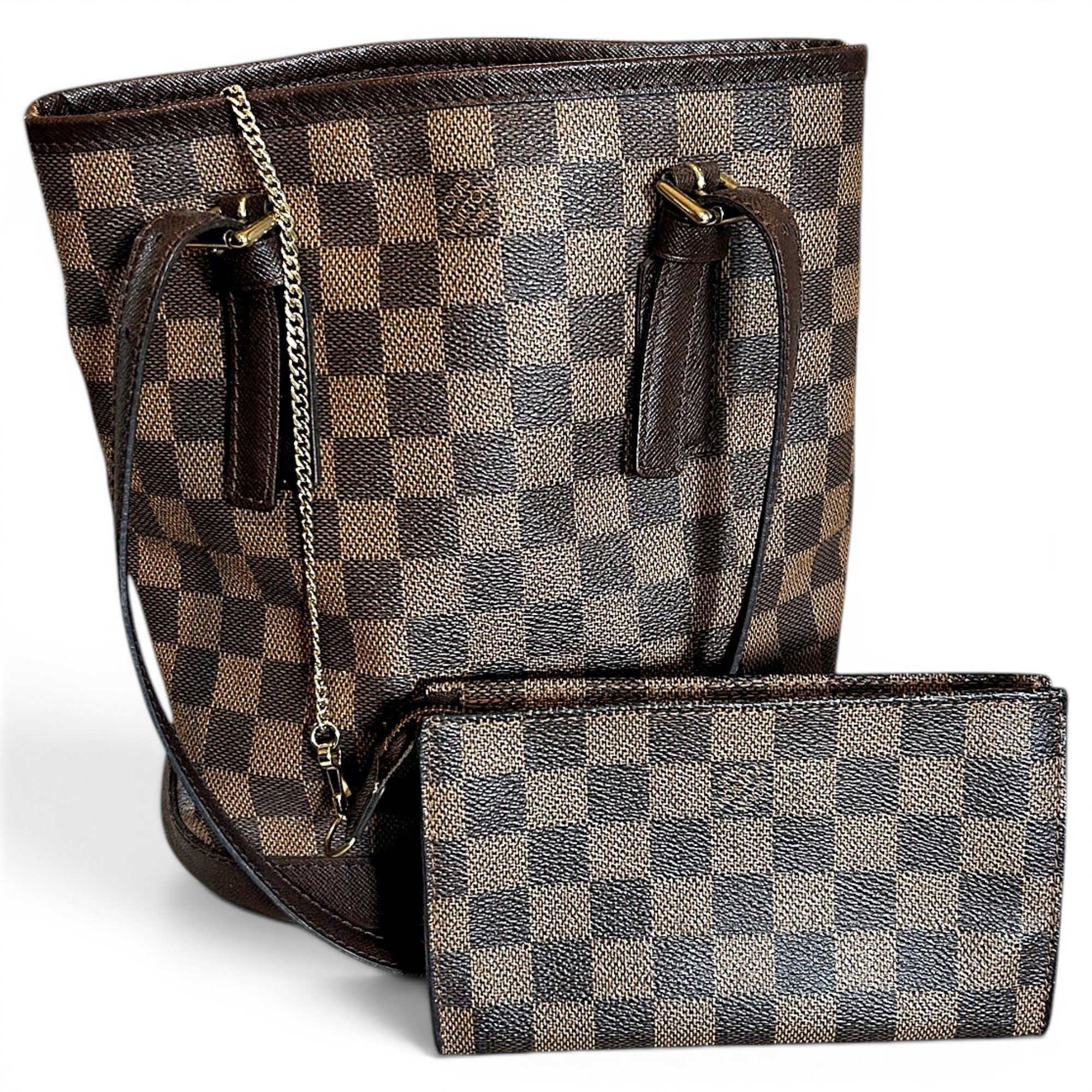 Bucket leather handbag
