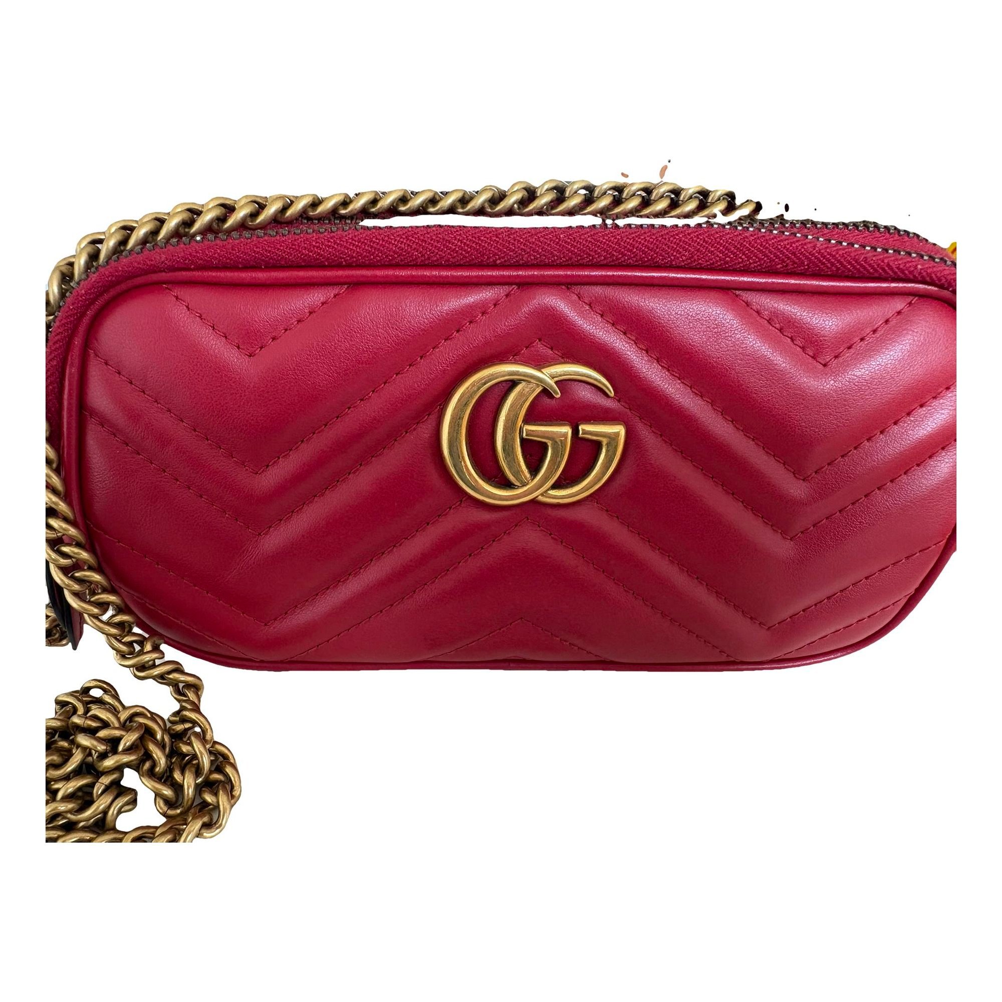GG Marmont Triple zip leather crossbody bag