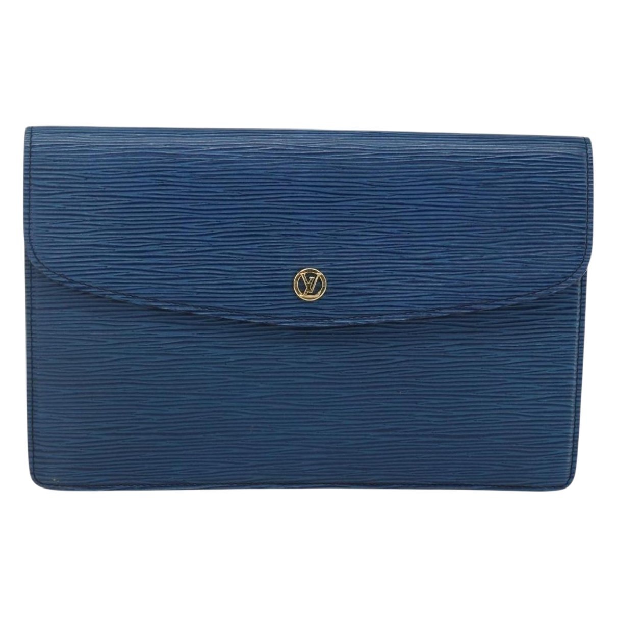 Leather clutch bag