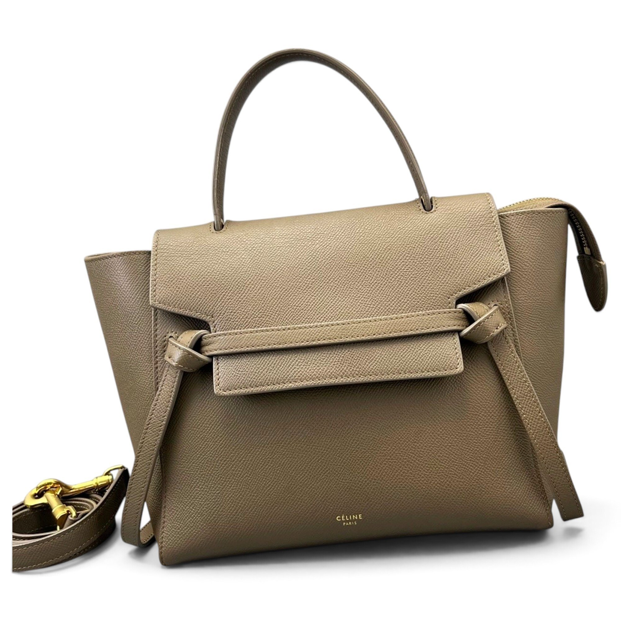 Belt leather handbag