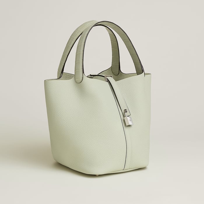 Gris Névé Picotin Lock 22 Bag