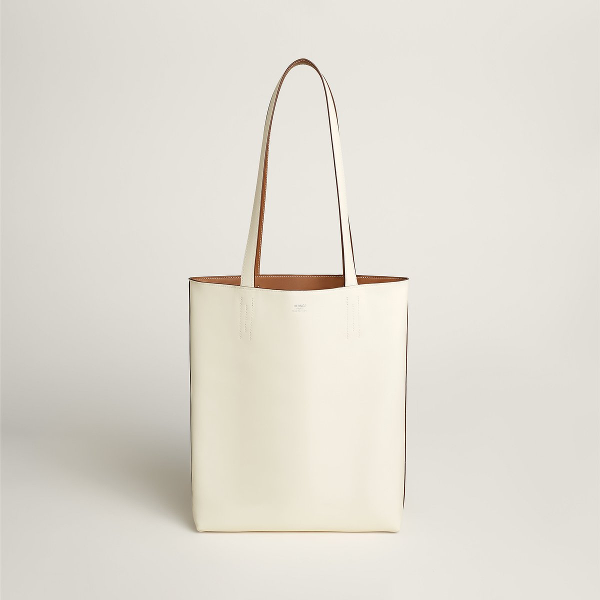 Hermès Neo Double Sens 35 bicolor bag Gold/nata Swift