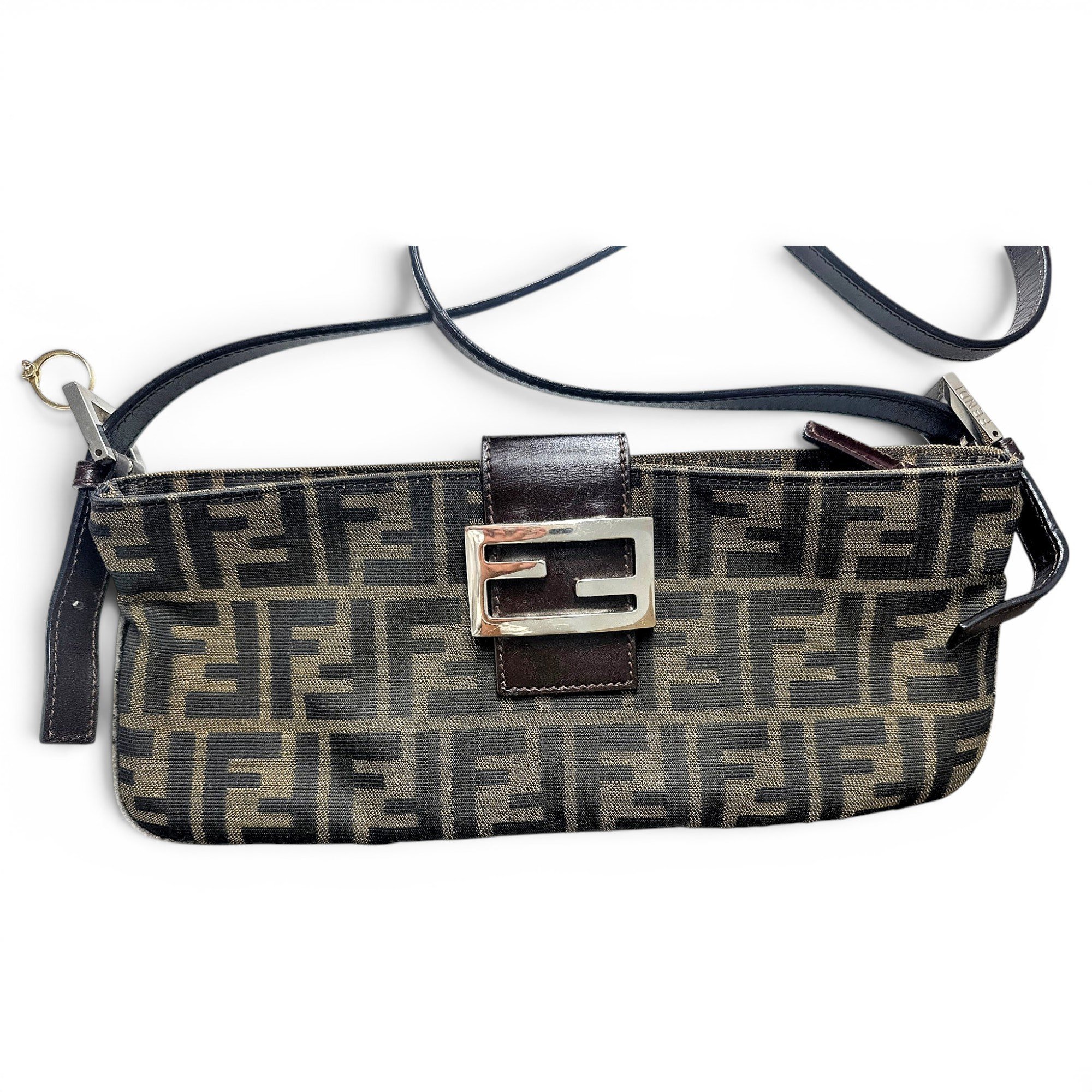 Fendi Baguette cloth clutch bag