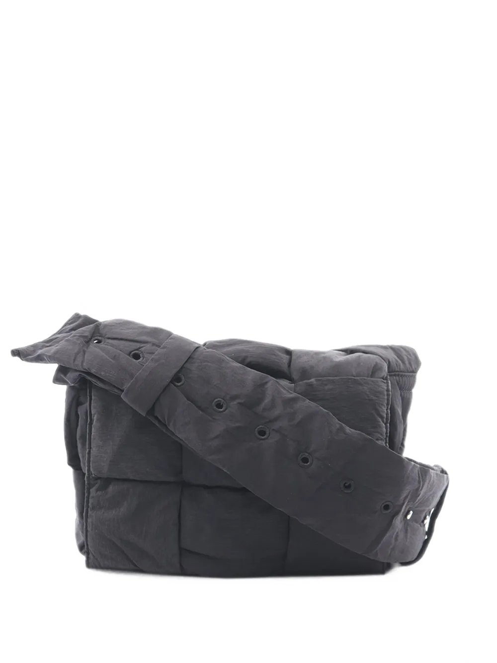 Bottega Veneta 2012-2026 Small Nylon Intrecciato Padded Tech Cassette crossbody bag