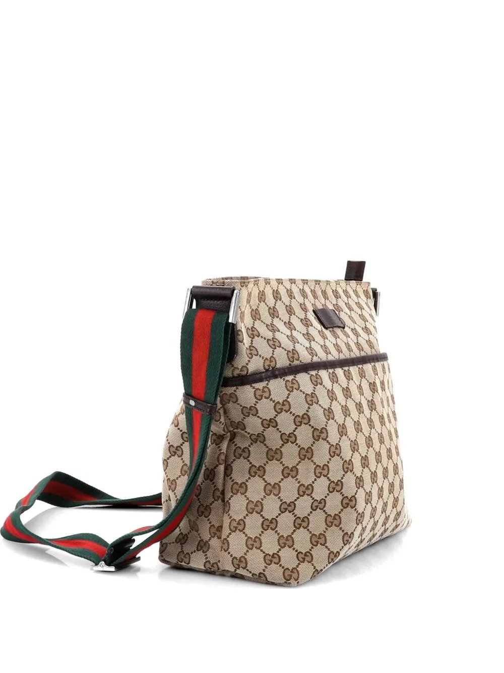 Front Pocket Web Messenger GG Canvas Medium crossbody bag