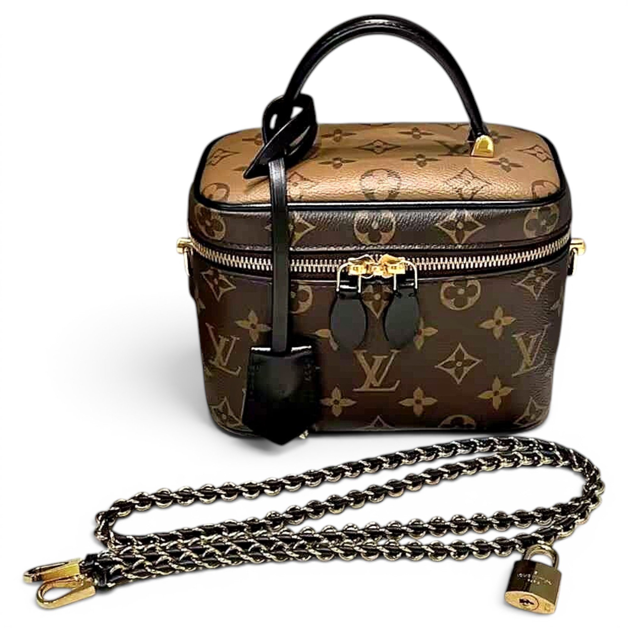 Vanity leather handbag