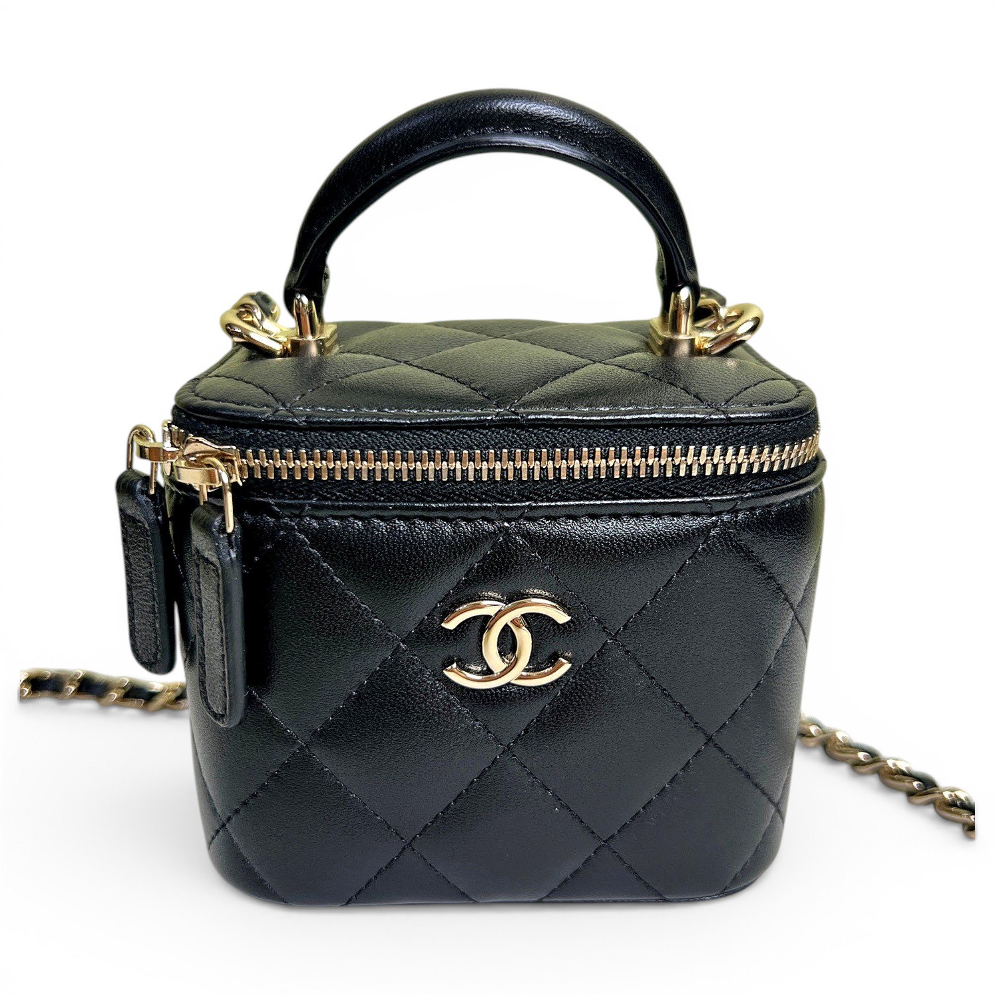 Trendy CC Vanity leather handbag