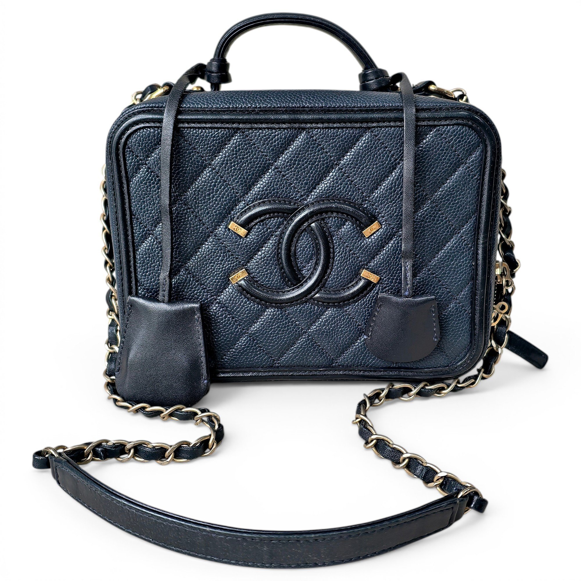 Vanity leather handbag