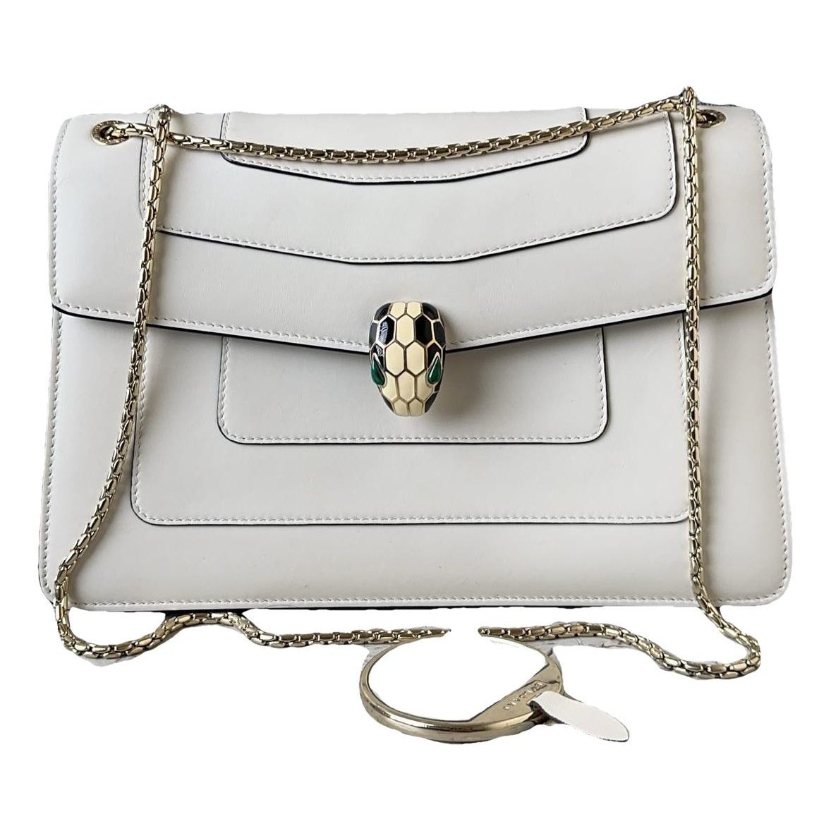 Serpenti leather handbag