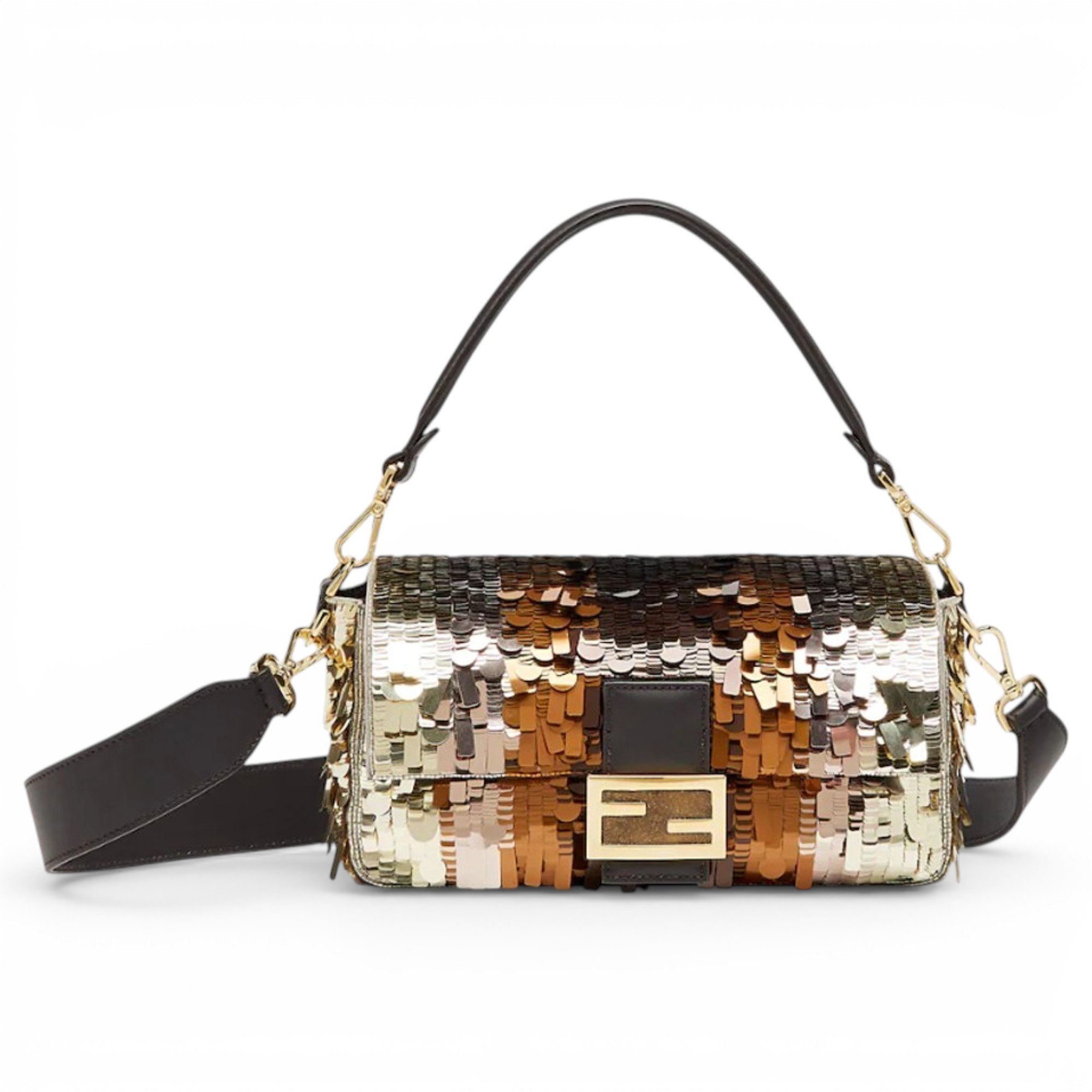 Baguette glitter handbag