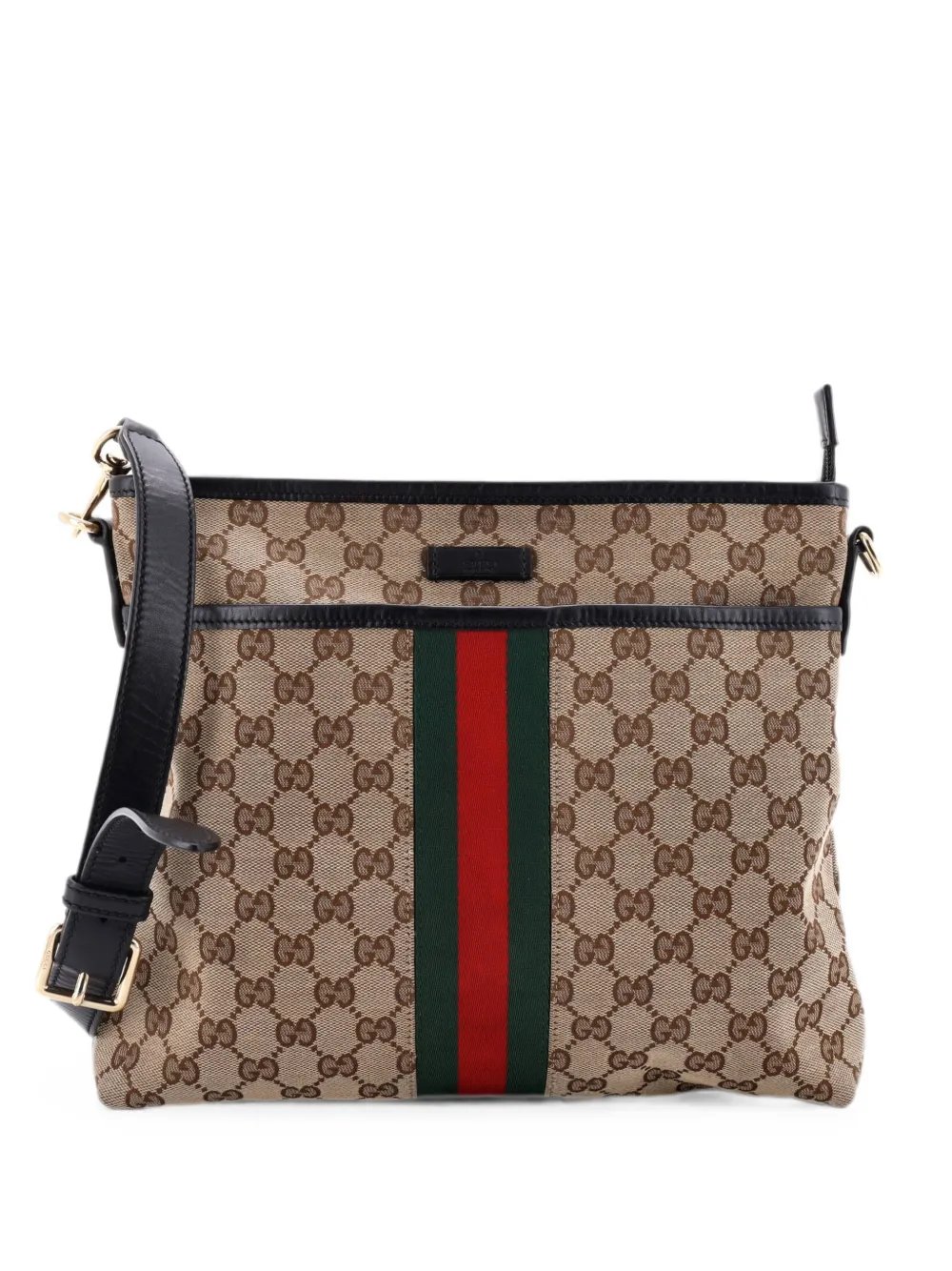 Front Pocket Web Messenger GG Canvas Small crossbody bag