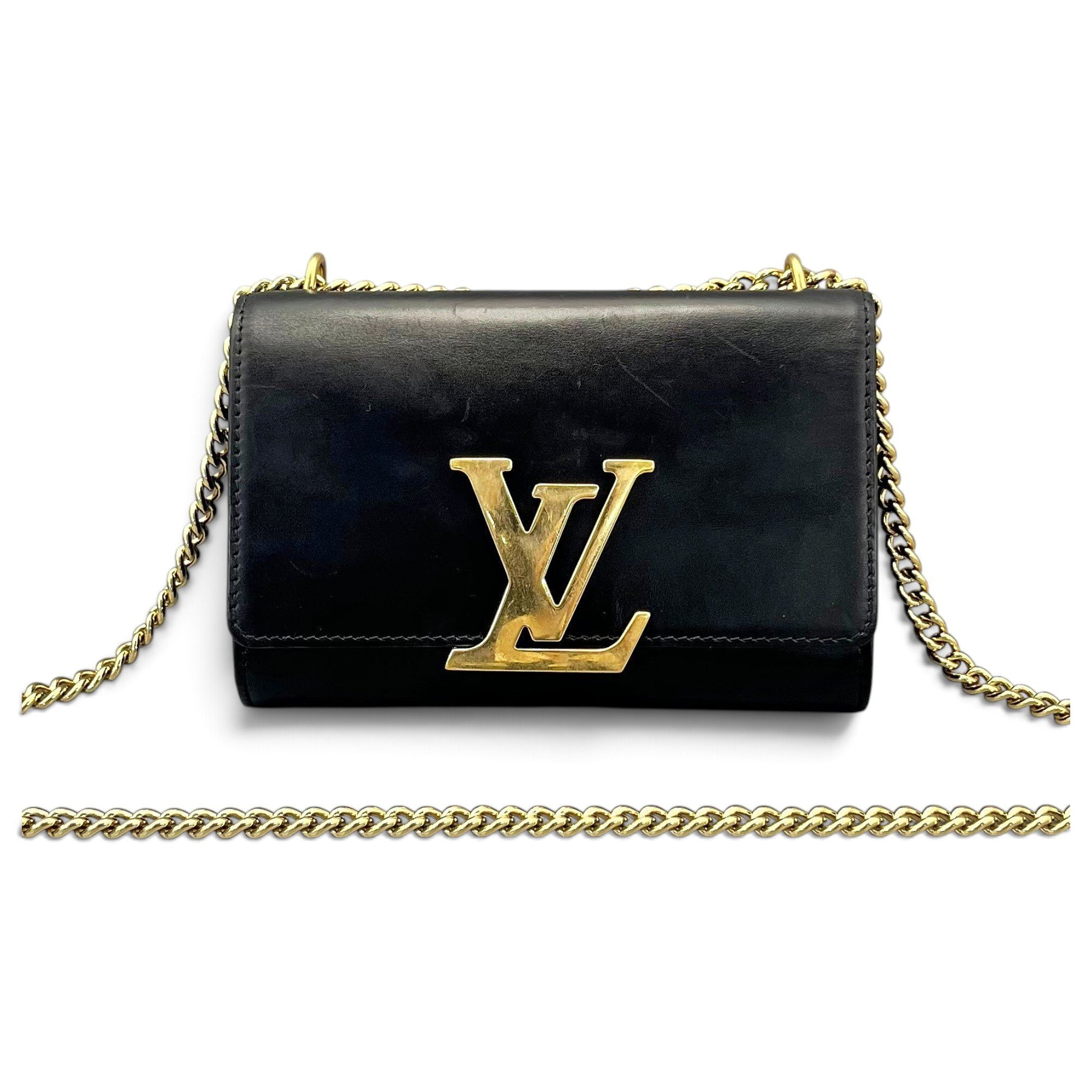 Twist leather crossbody bag