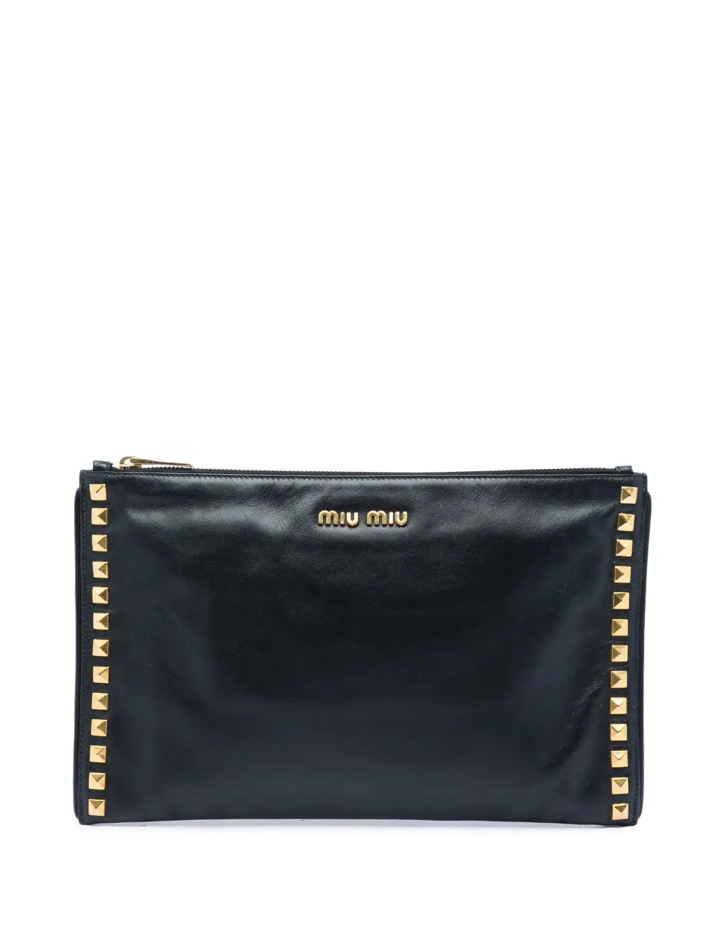 2010-2026 Studded Leather Zip clutch bag