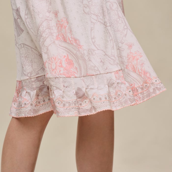 Rose Opaline "Aux Champs Remix" Ruffled Tulip Dress