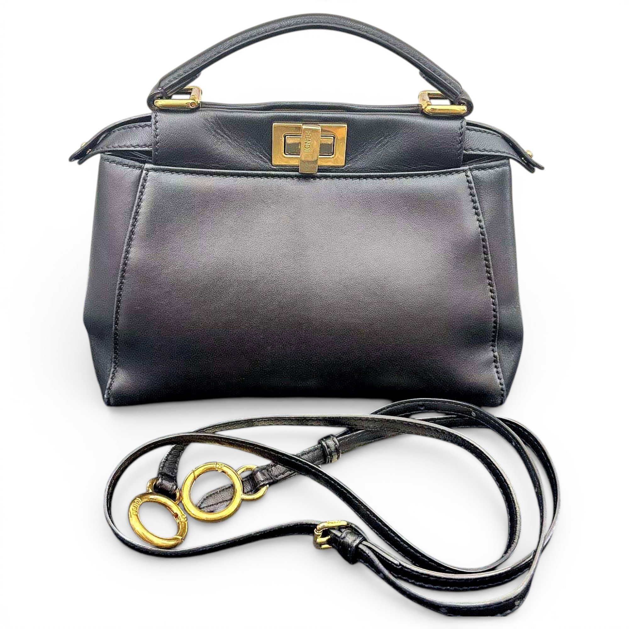Peekaboo leather handbag