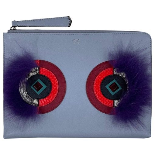 Leather clutch bag
