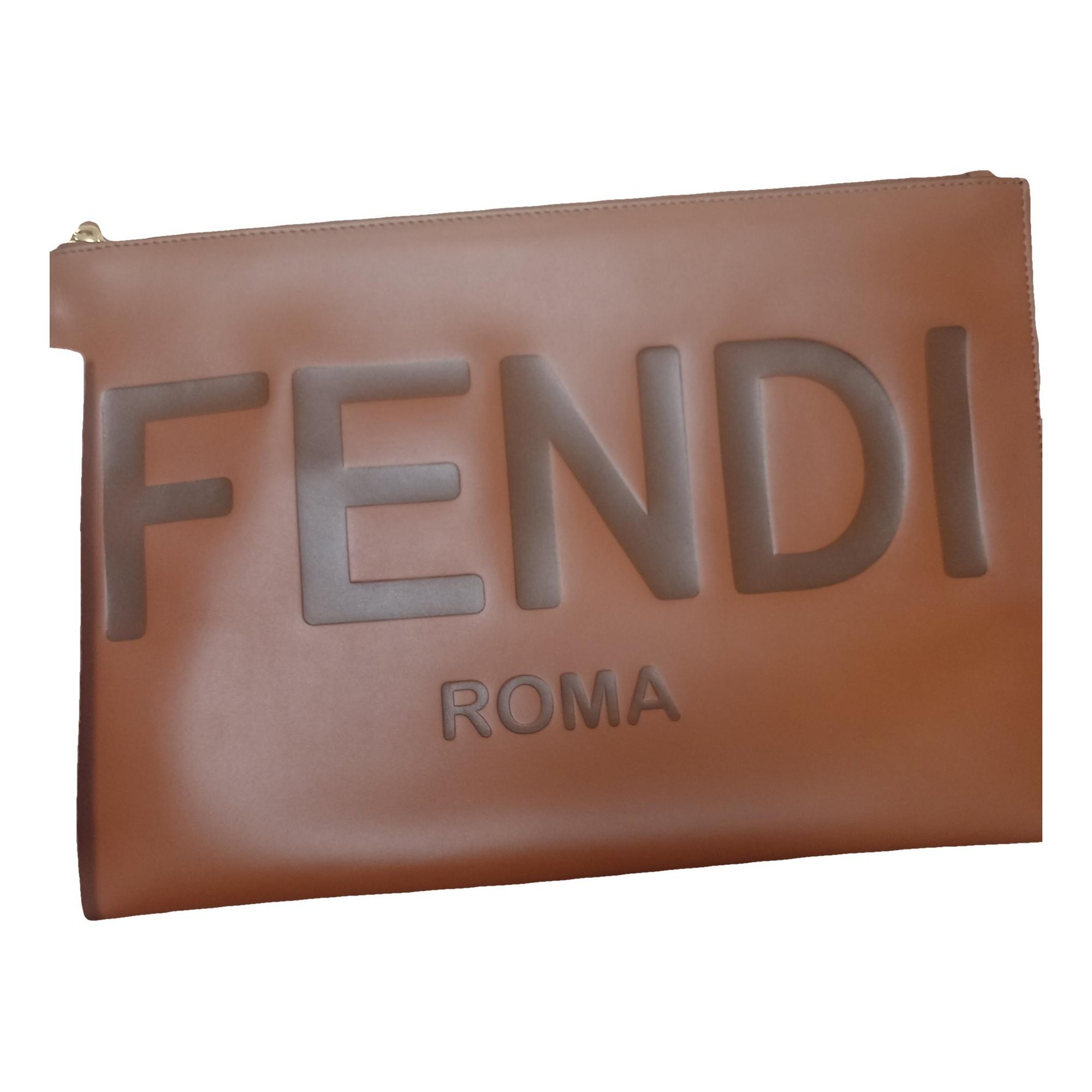 Leather clutch bag