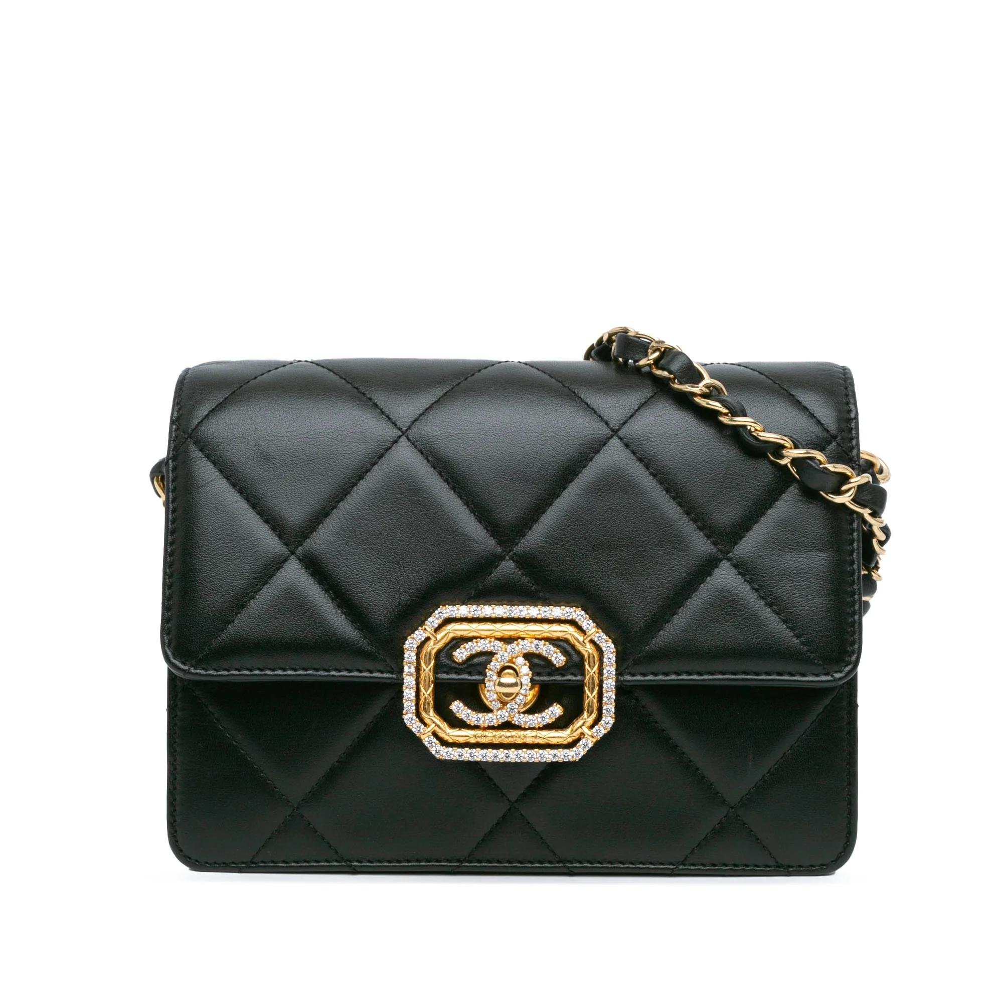 Trendy CC Quilted leather handbag