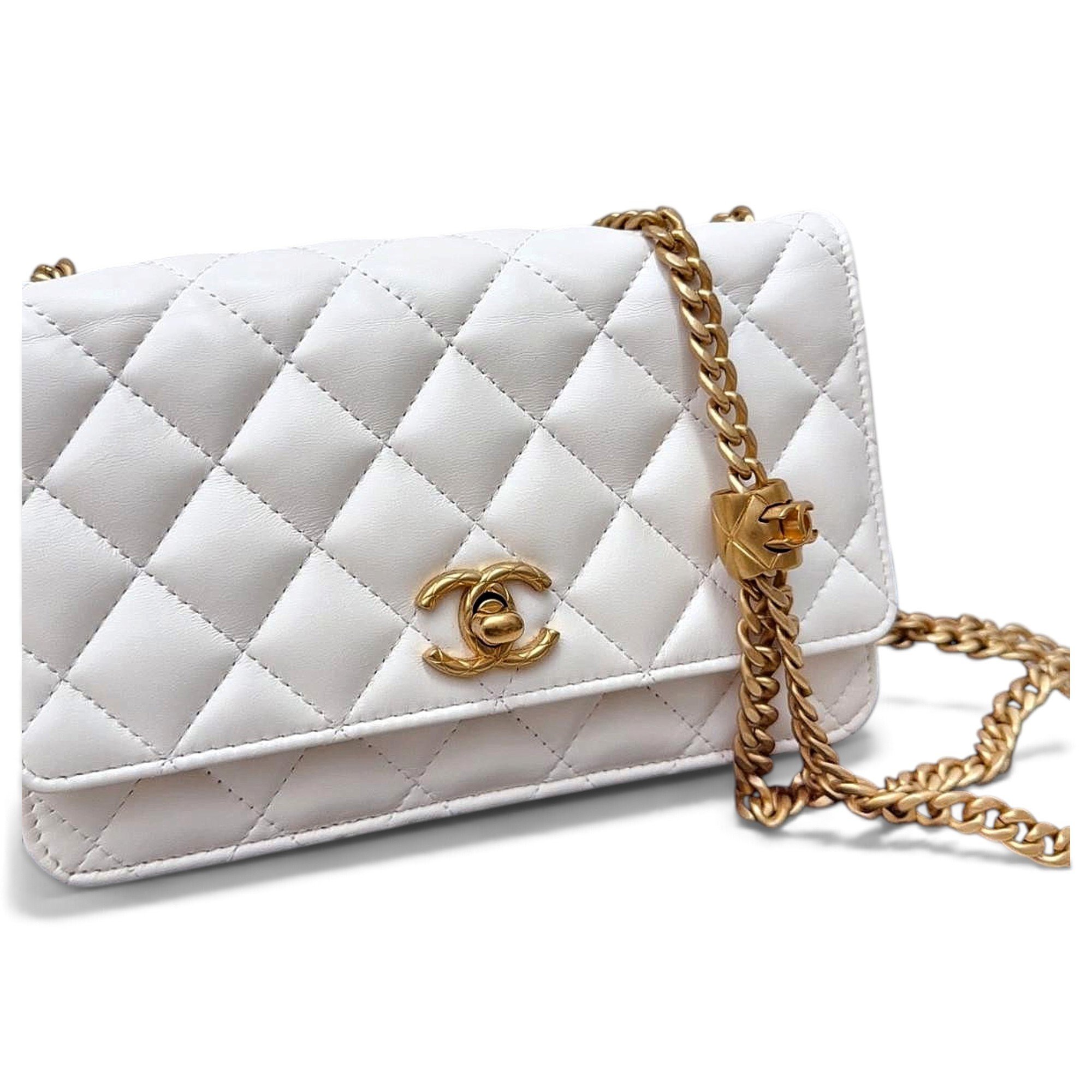 Wallet On Chain leather handbag