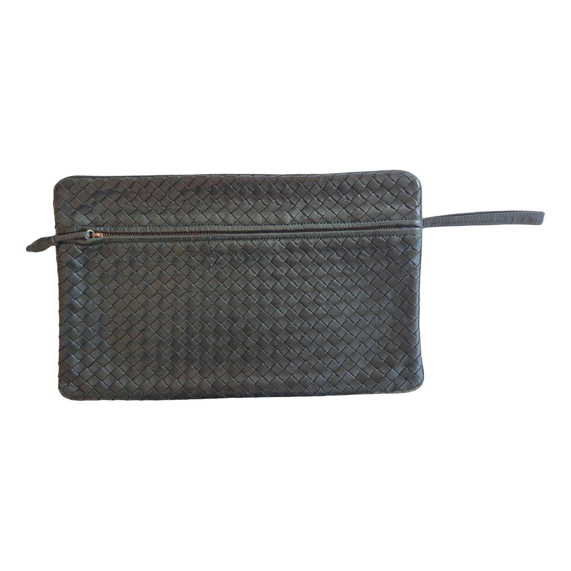Leather clutch bag