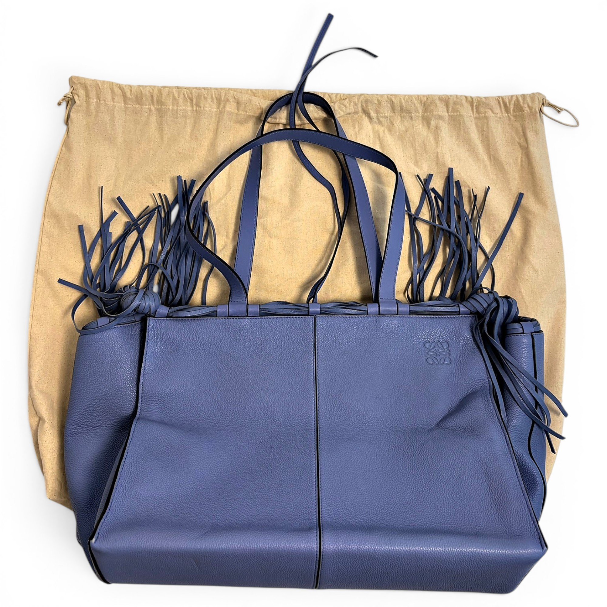 Cushion leather handbag