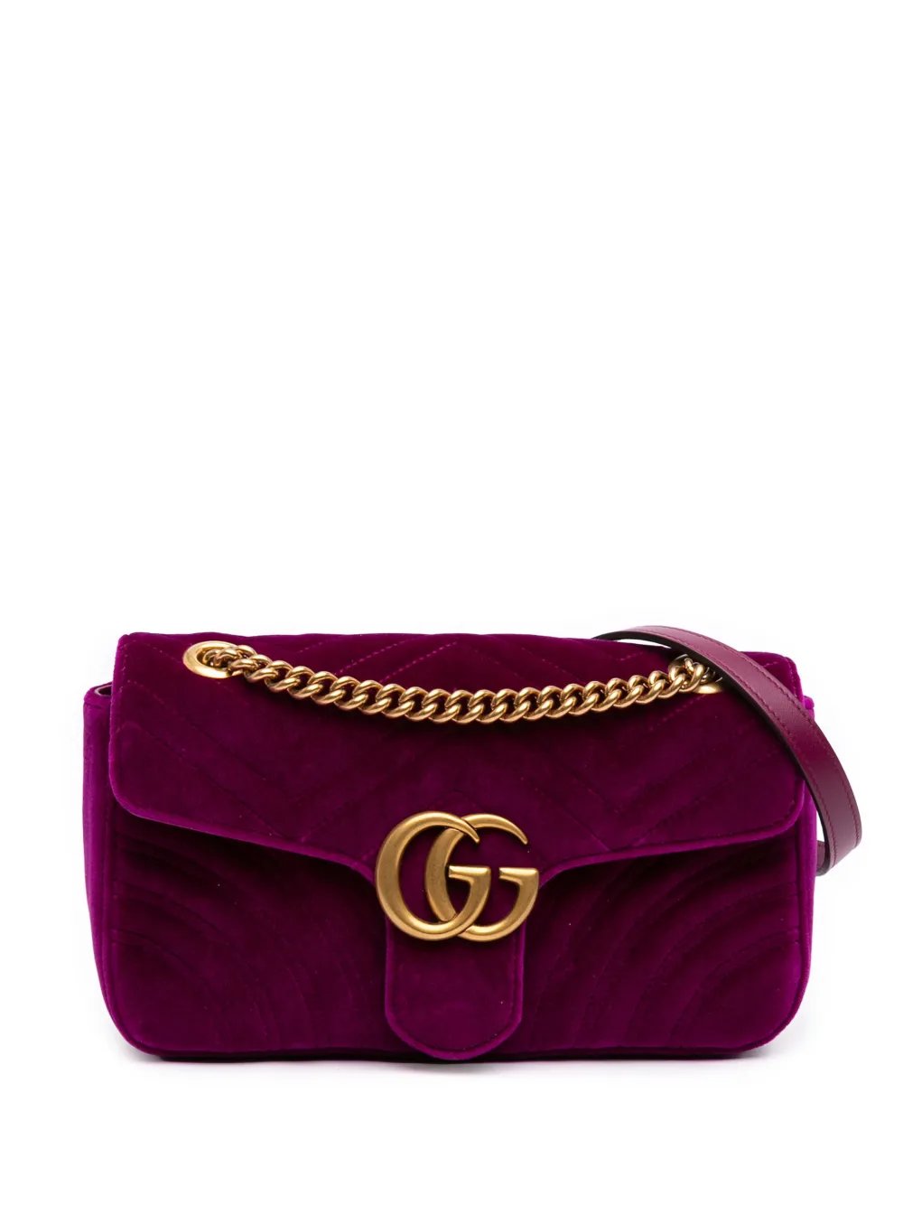 2016-2026 Medium GG Marmont Matelasse Velvet shoulder bag