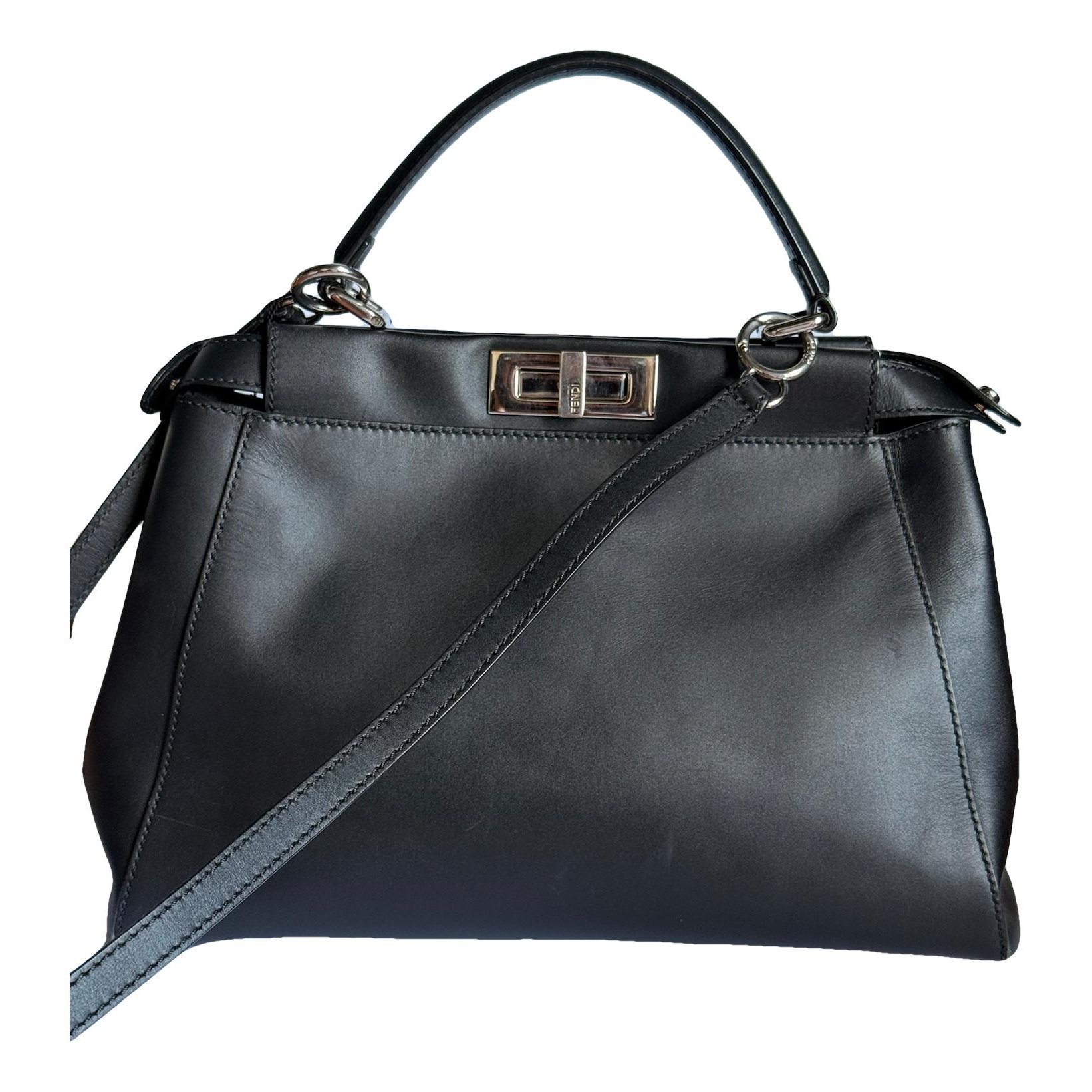 Peekaboo leather handbag