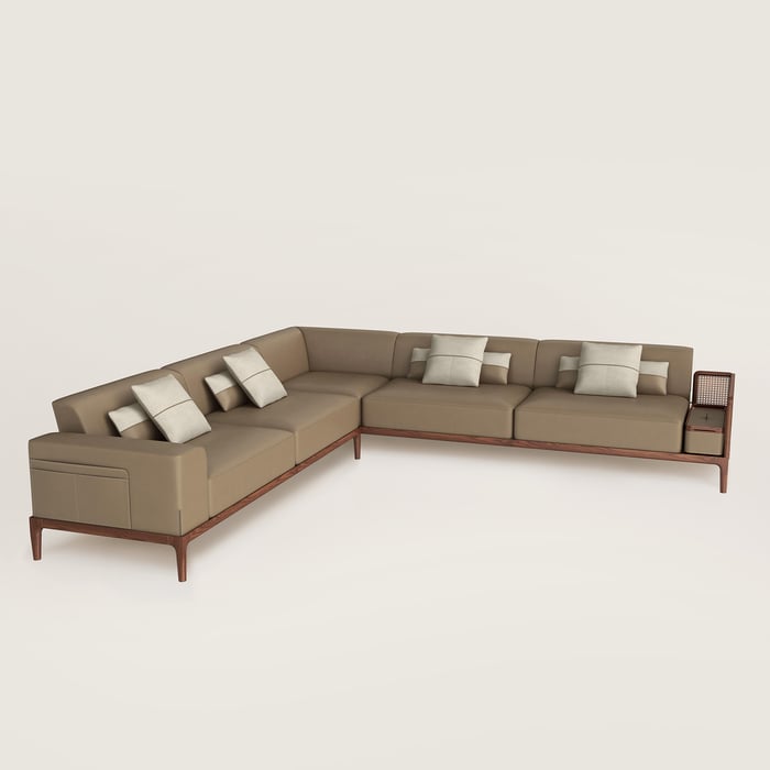 Étoupe Sofa Sellier 5-seater Corner