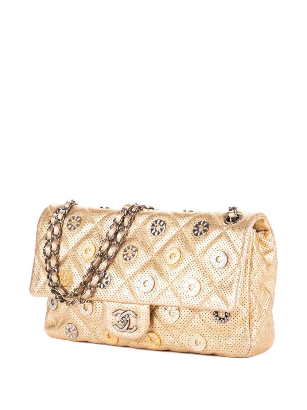 Paris-Dubai Medals quilted shoulder bag