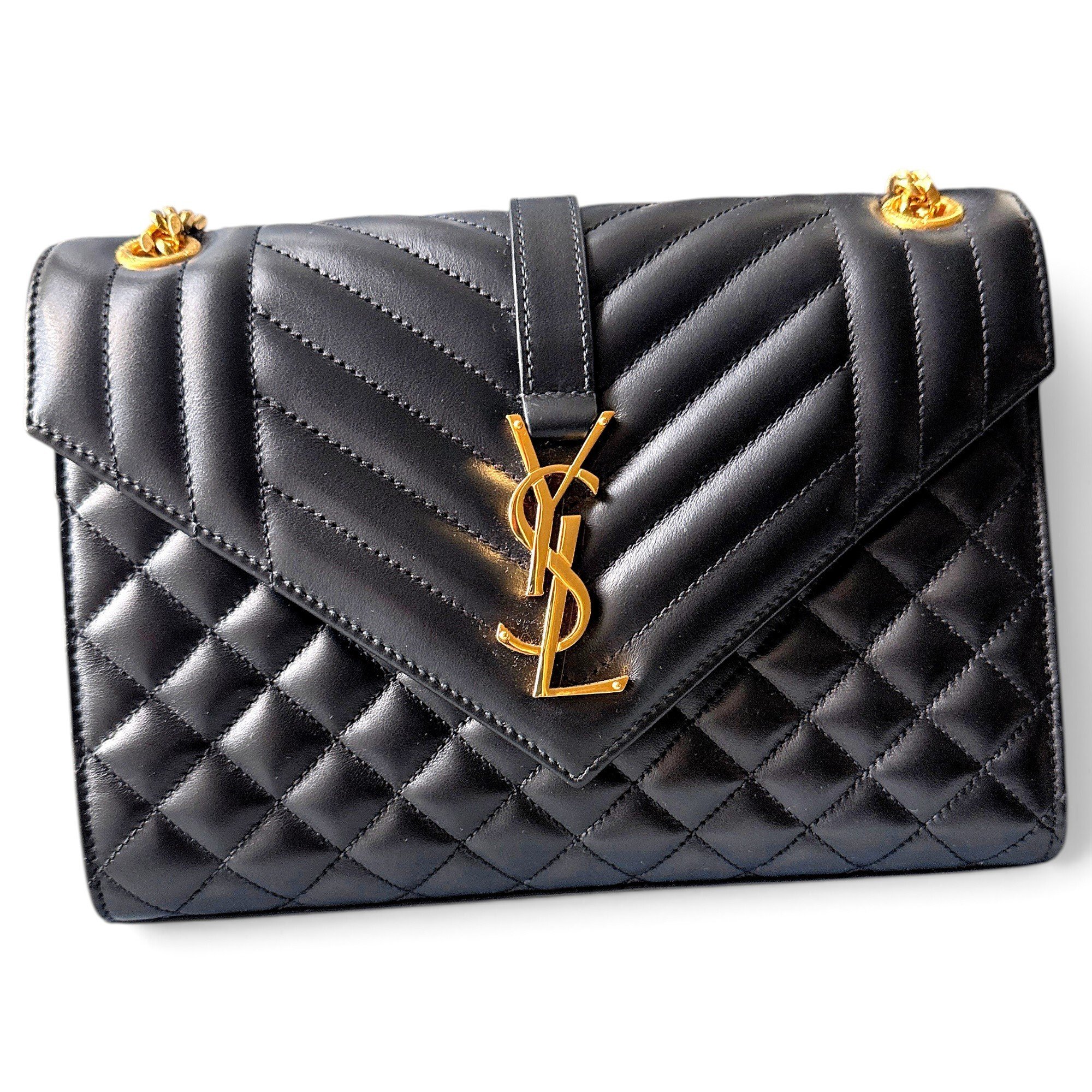 Envelope leather handbag