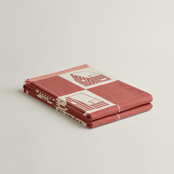 Rose Thé Les Cabanes Blanket