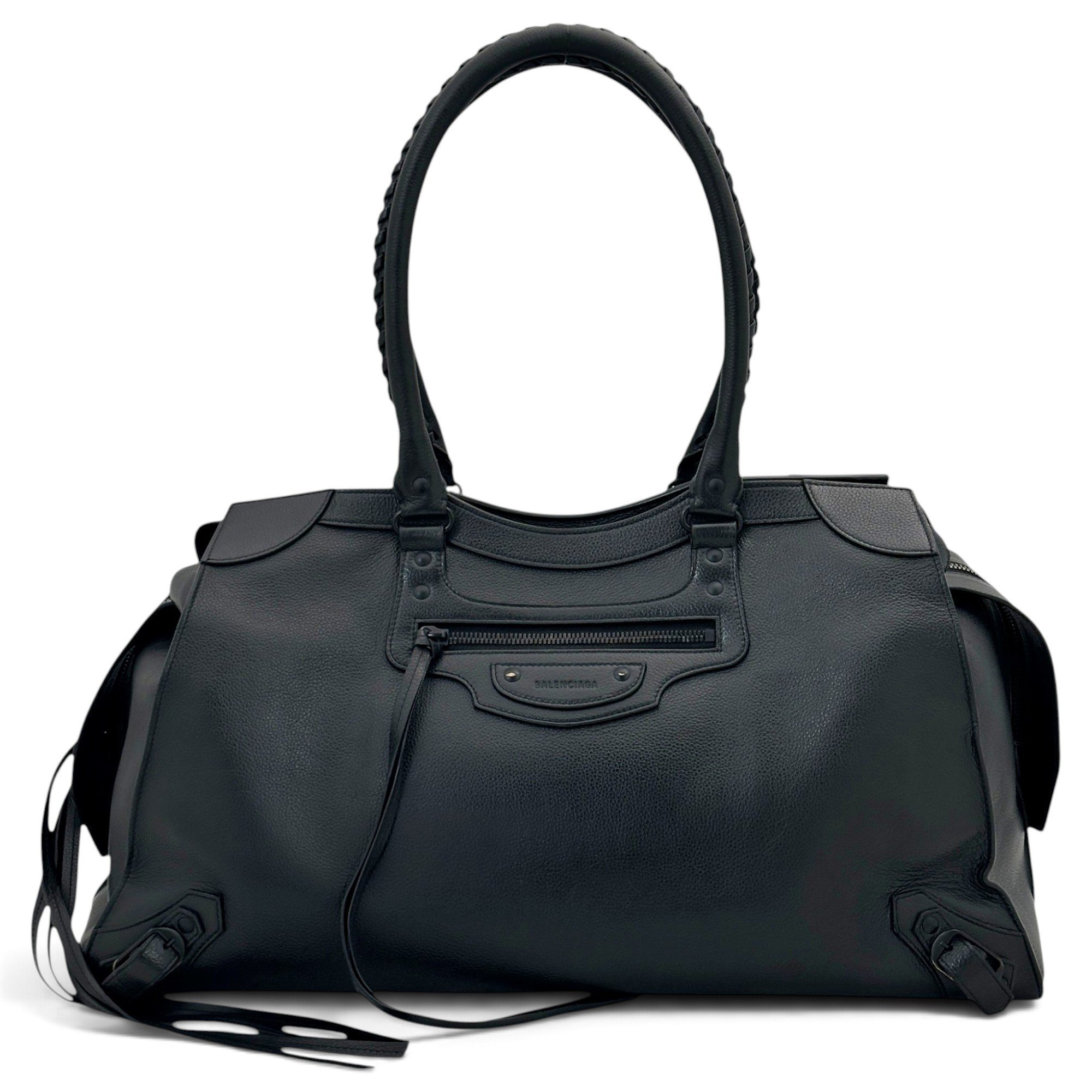 City leather tote