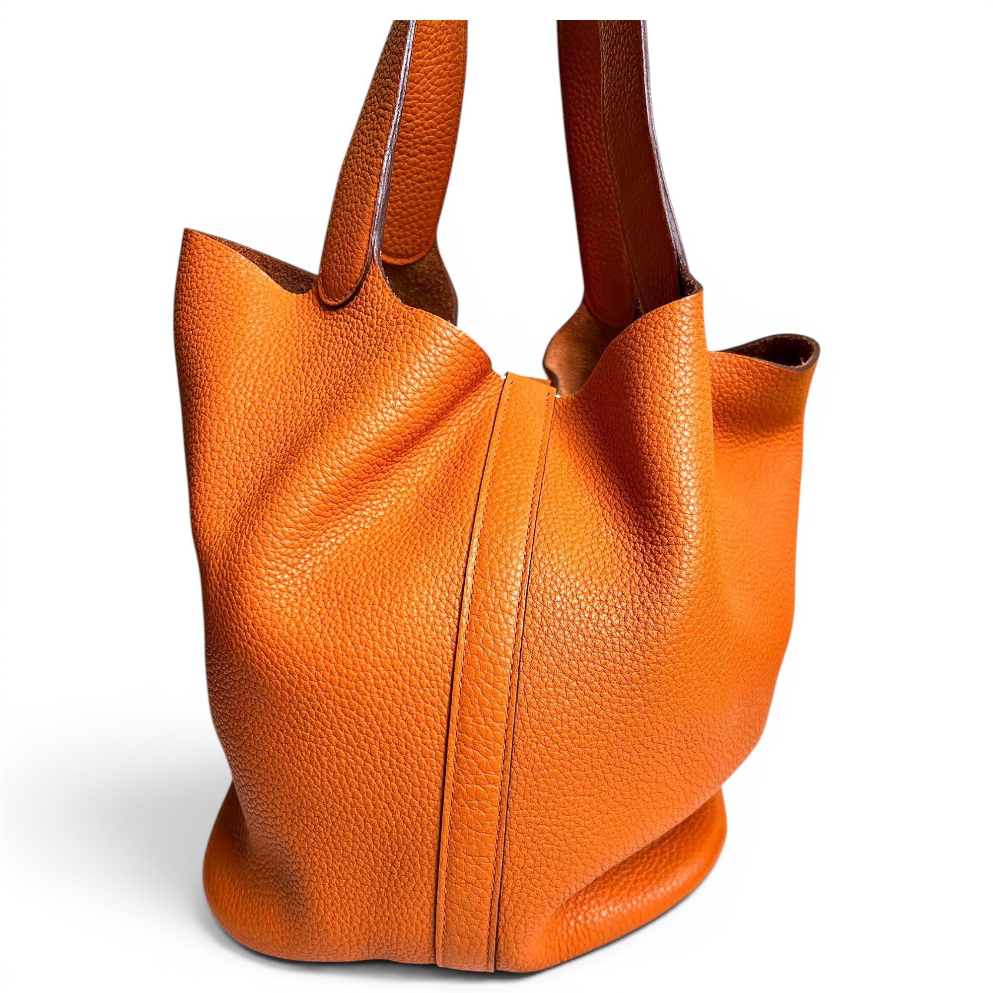 Picotin leather tote