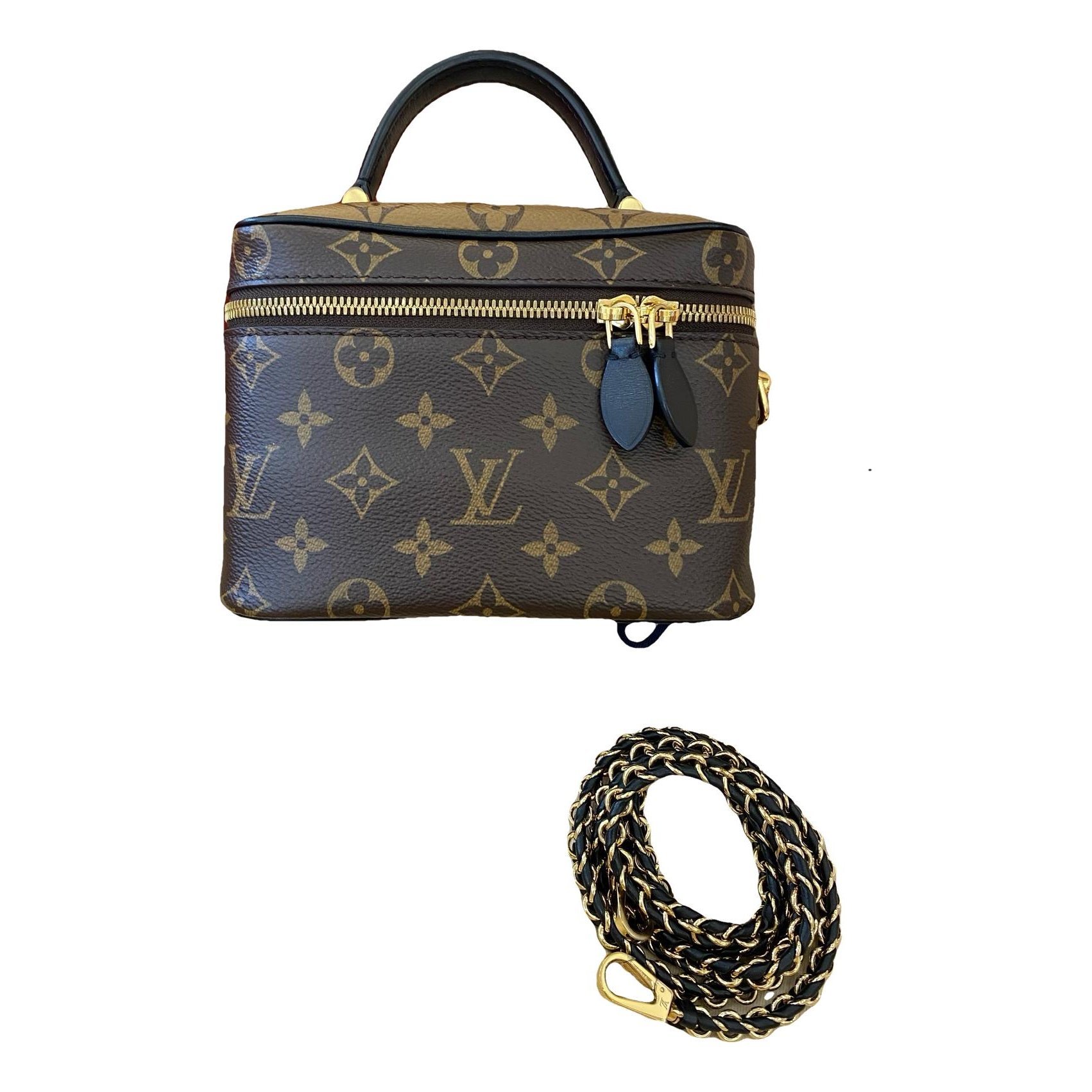 Vanity leather handbag