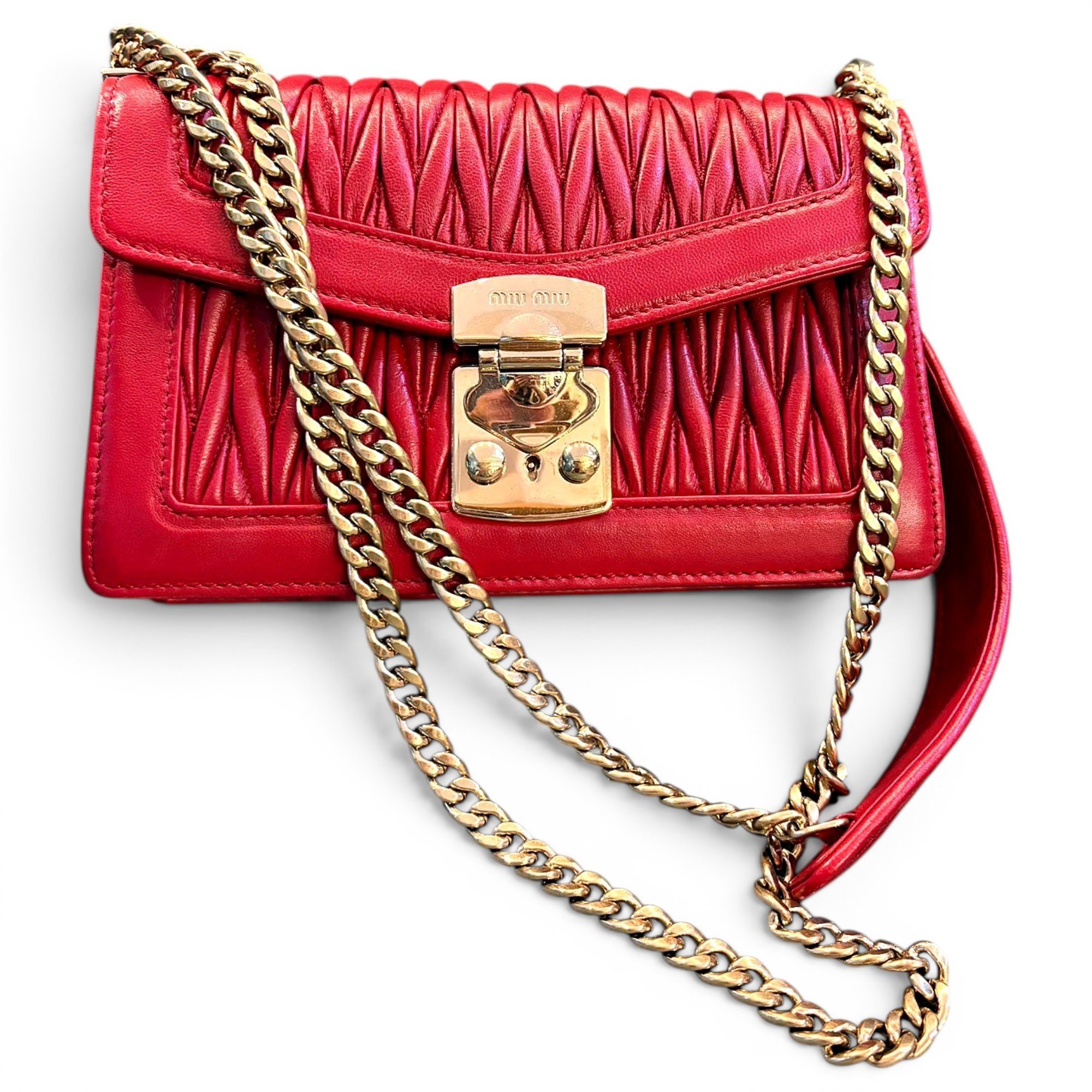 Miu Confidential leather crossbody bag