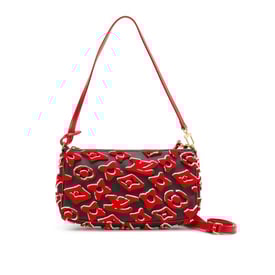 Louis Vuitton Red, White, and Black Tufted Monogram Canvas LVxUF Pochette Accessoires Gold Hardware, 2020