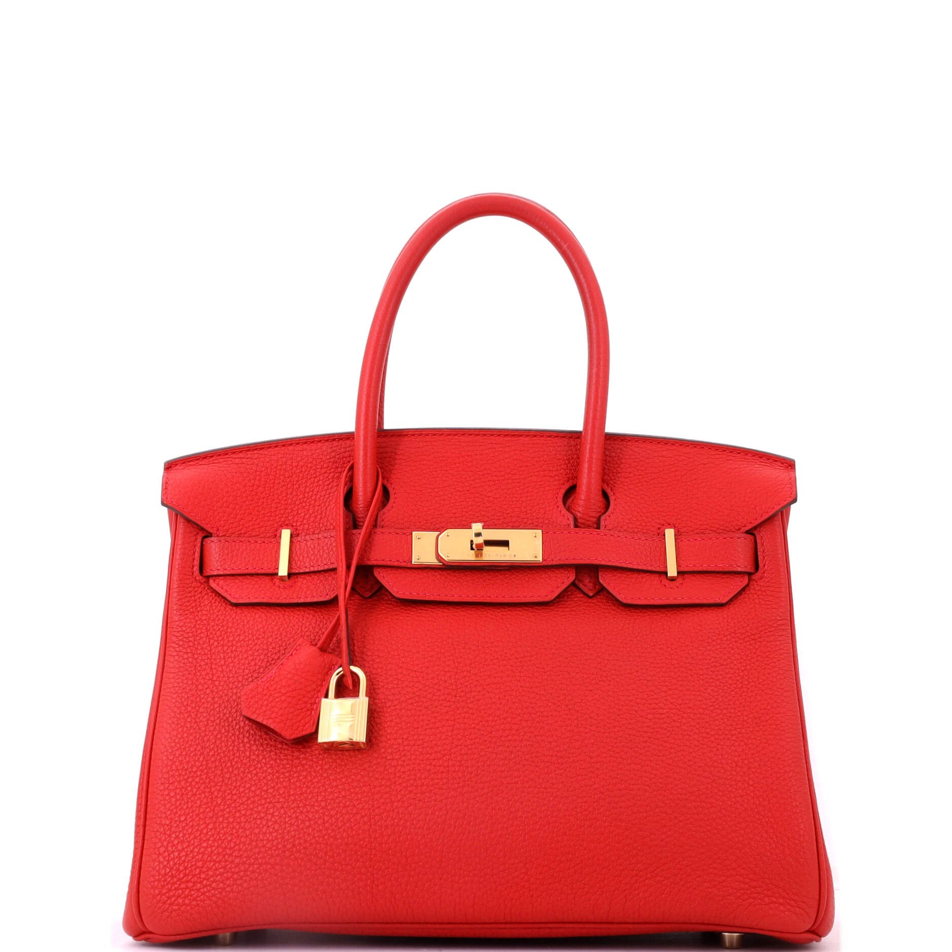 Birkin Handbag Geranium Togo with Palladium Hardware 30