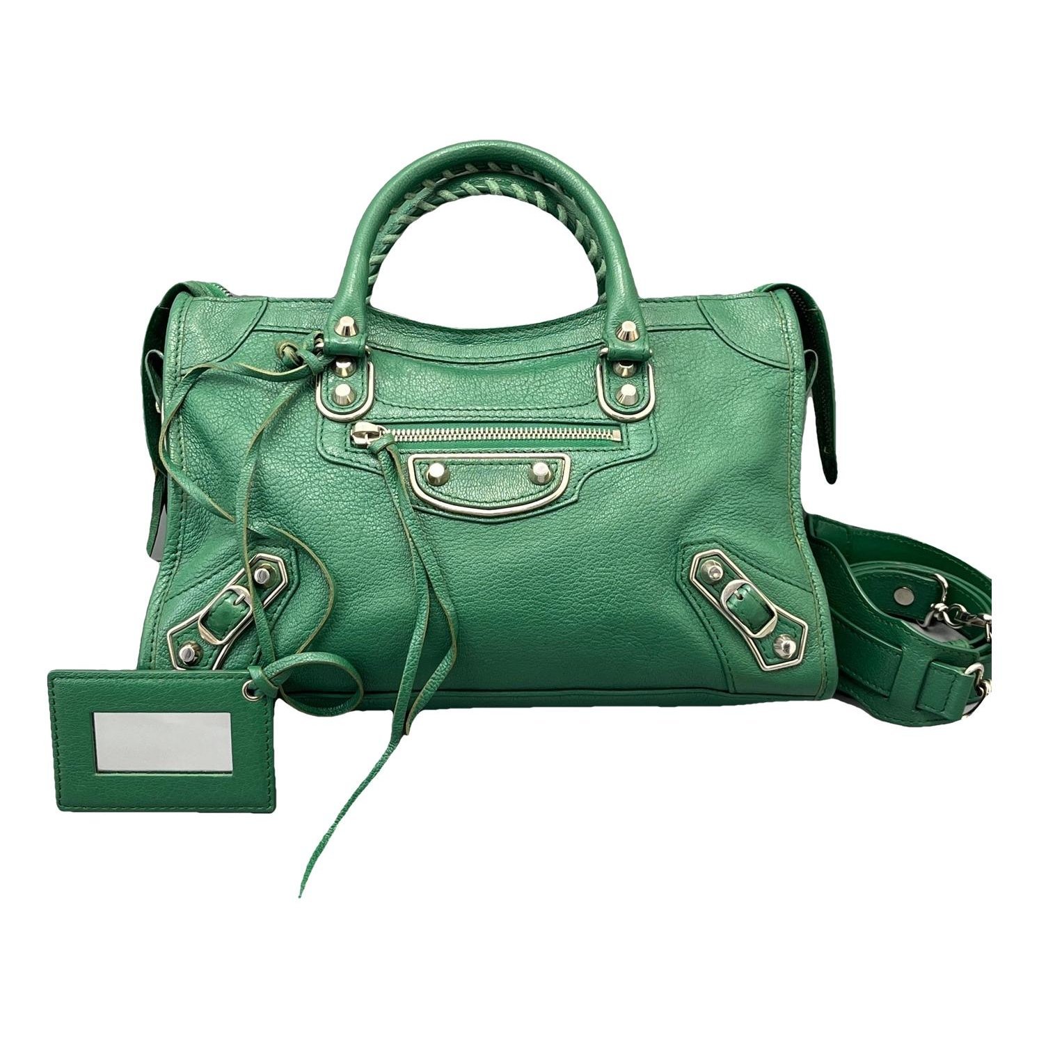 Classic Metalic leather handbag