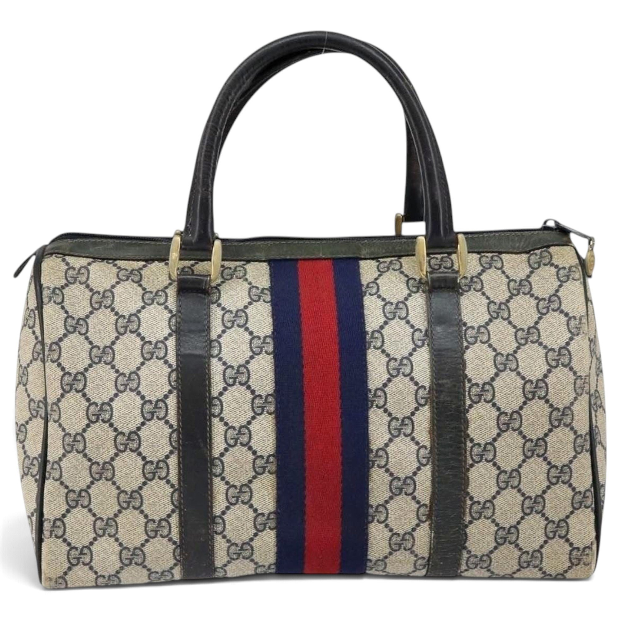Boston leather bowling bag