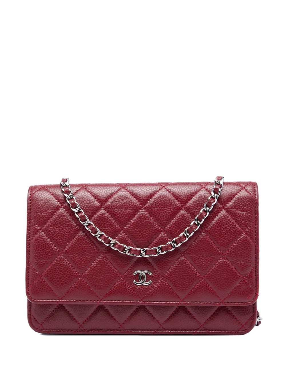 2013-2014 CC Quilted Caviar Wallet on Chain crossbody bag