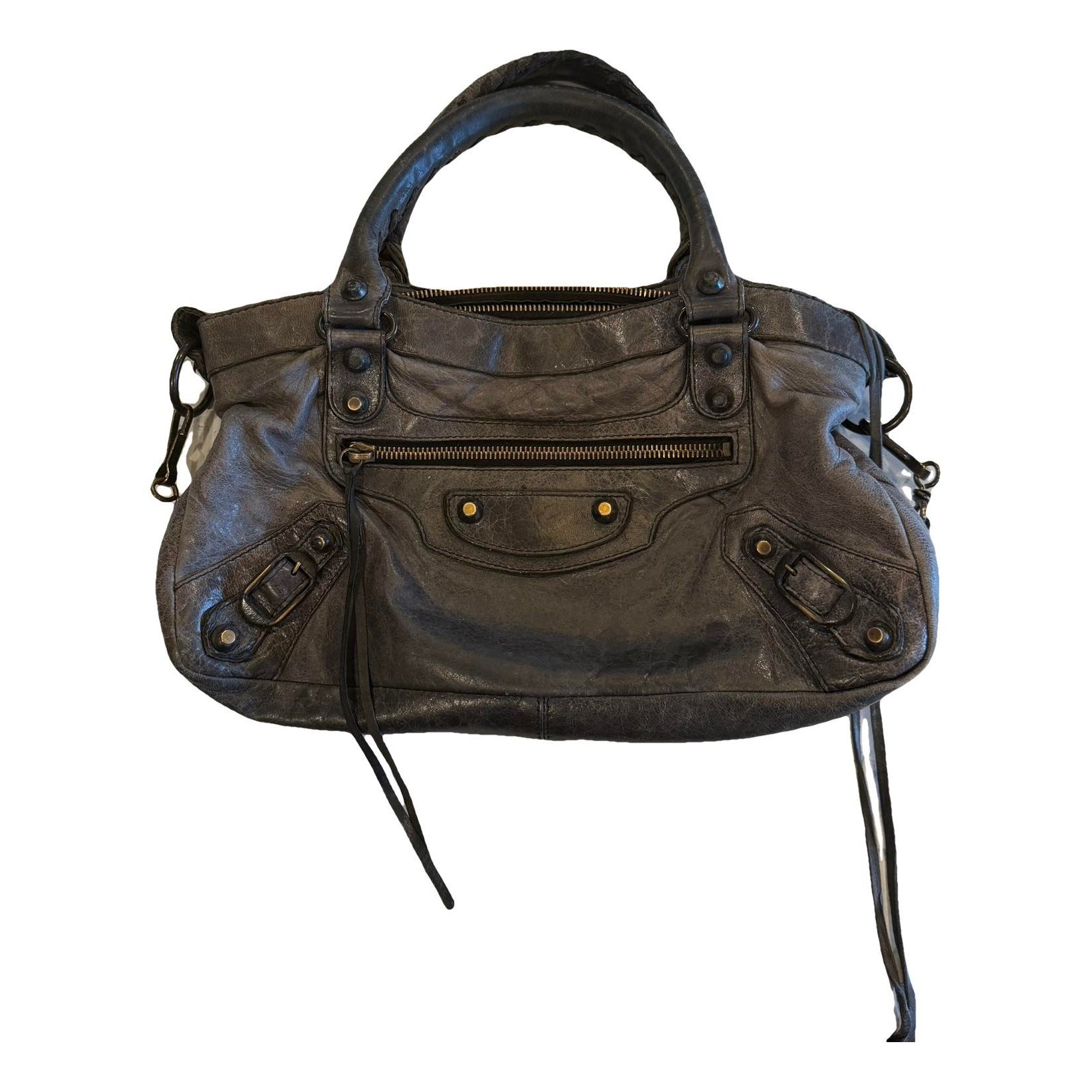 First leather handbag