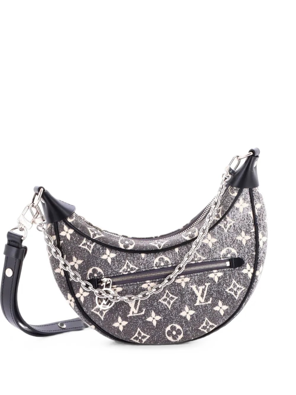 Loop Handbag Monogram Jacquard Denim hobo bag
